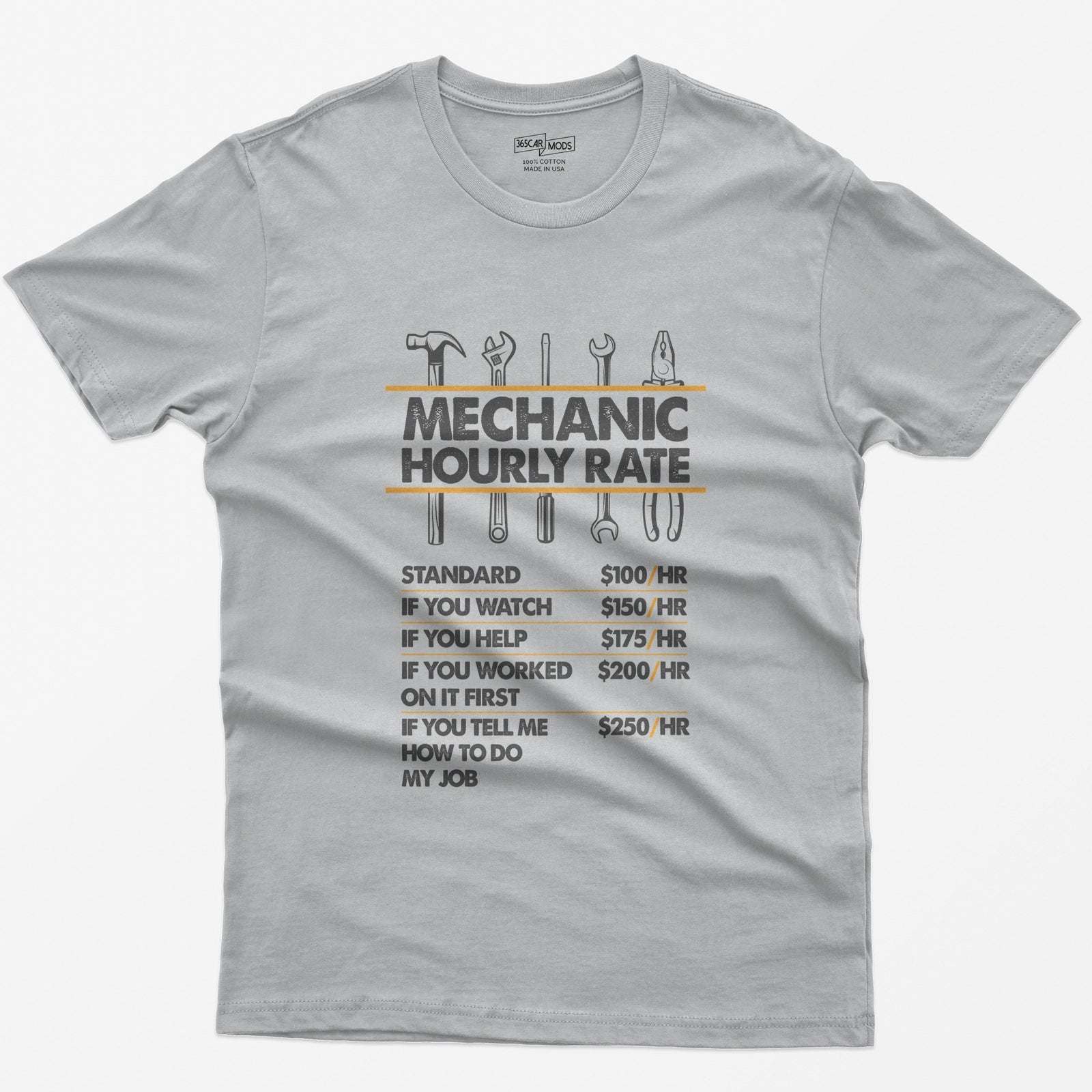 Mechanic Hour Rate T-Shirt - Sport Grey