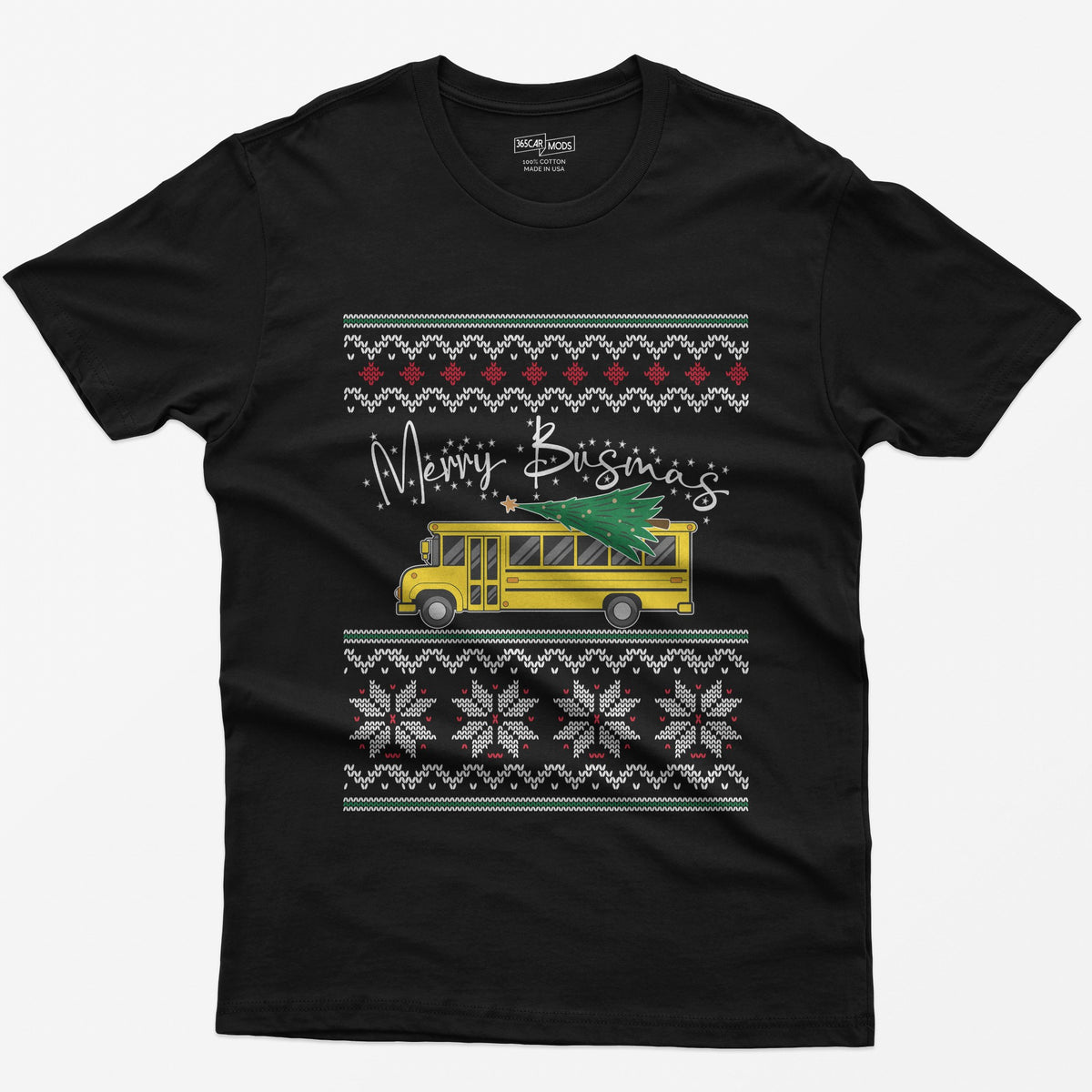 Merry Busmas School Bus Christmas T-Shirt