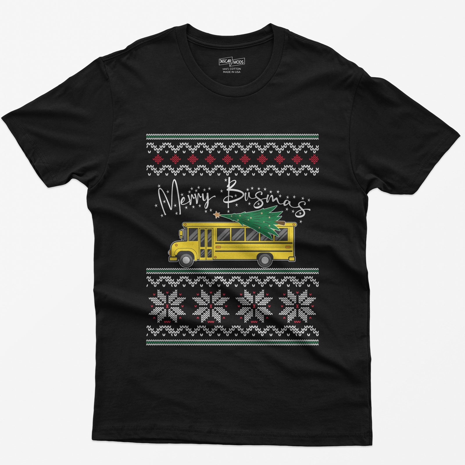 Merry Busmas School Bus Christmas T-Shirt