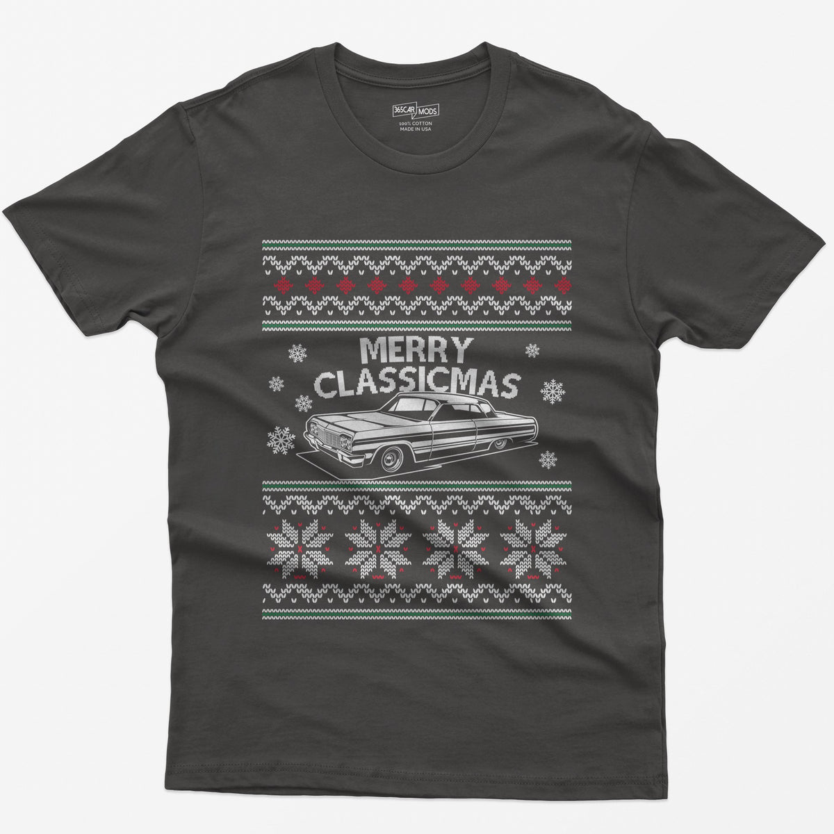 Merry Classicmas Lowrider Christmas T-Shirt - Dark Heather