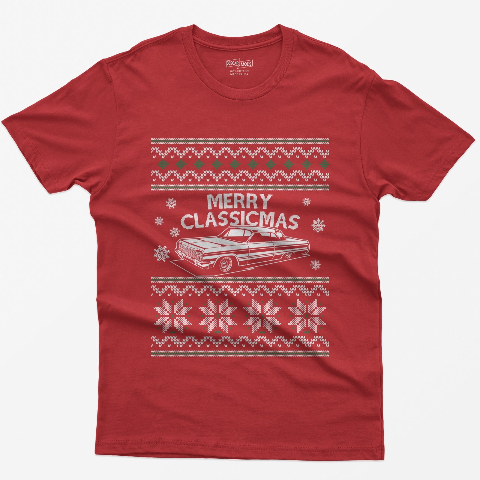 Merry Classicmas Lowrider Christmas T-Shirt - Red