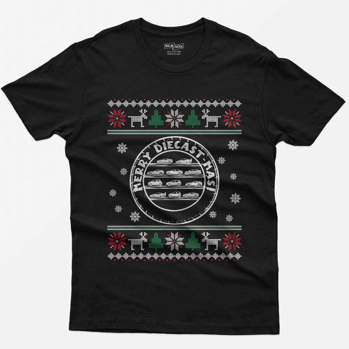 Merry Diecast-mas Display Case Christmas T-Shirt