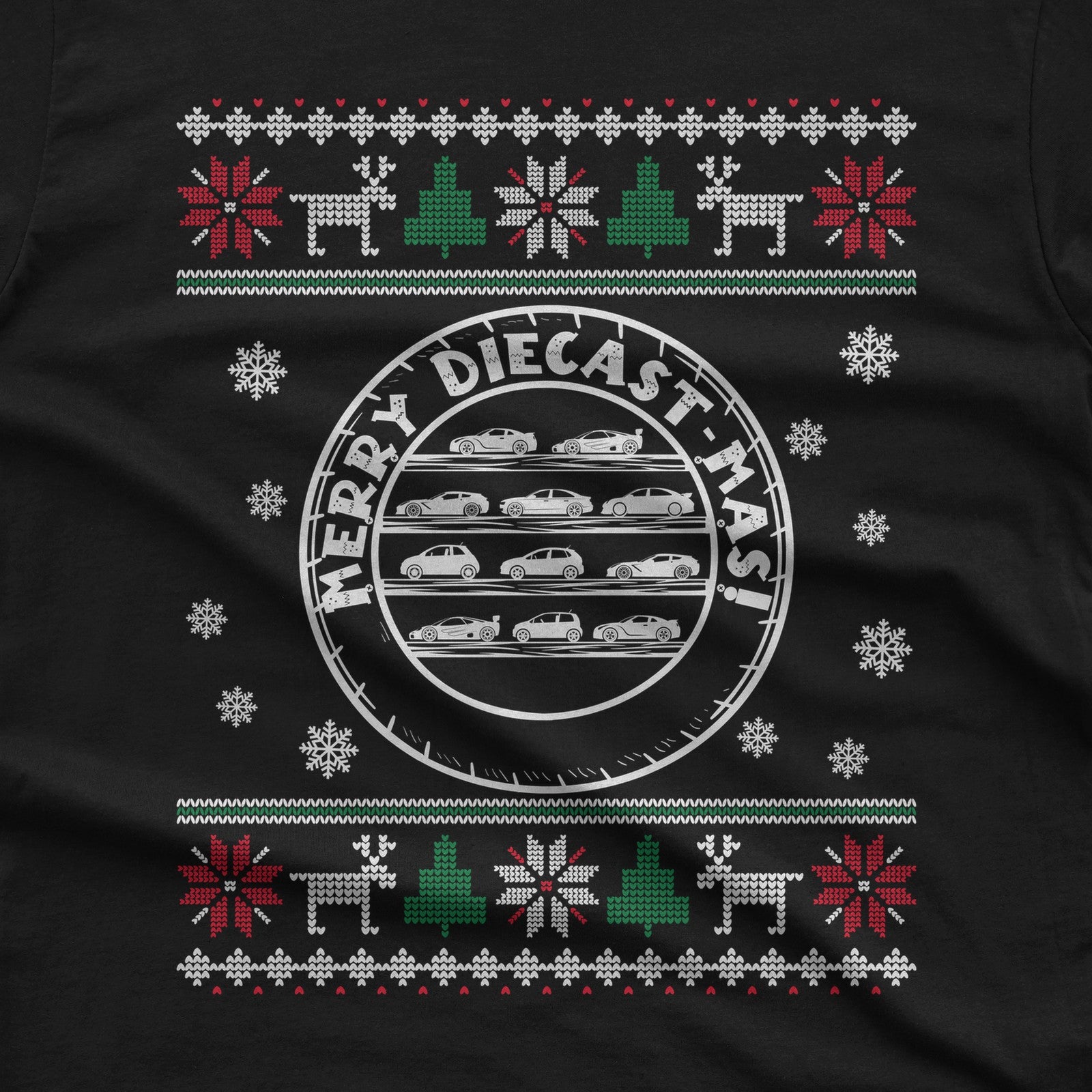 Merry Diecast-mas Display Case Christmas T-Shirt