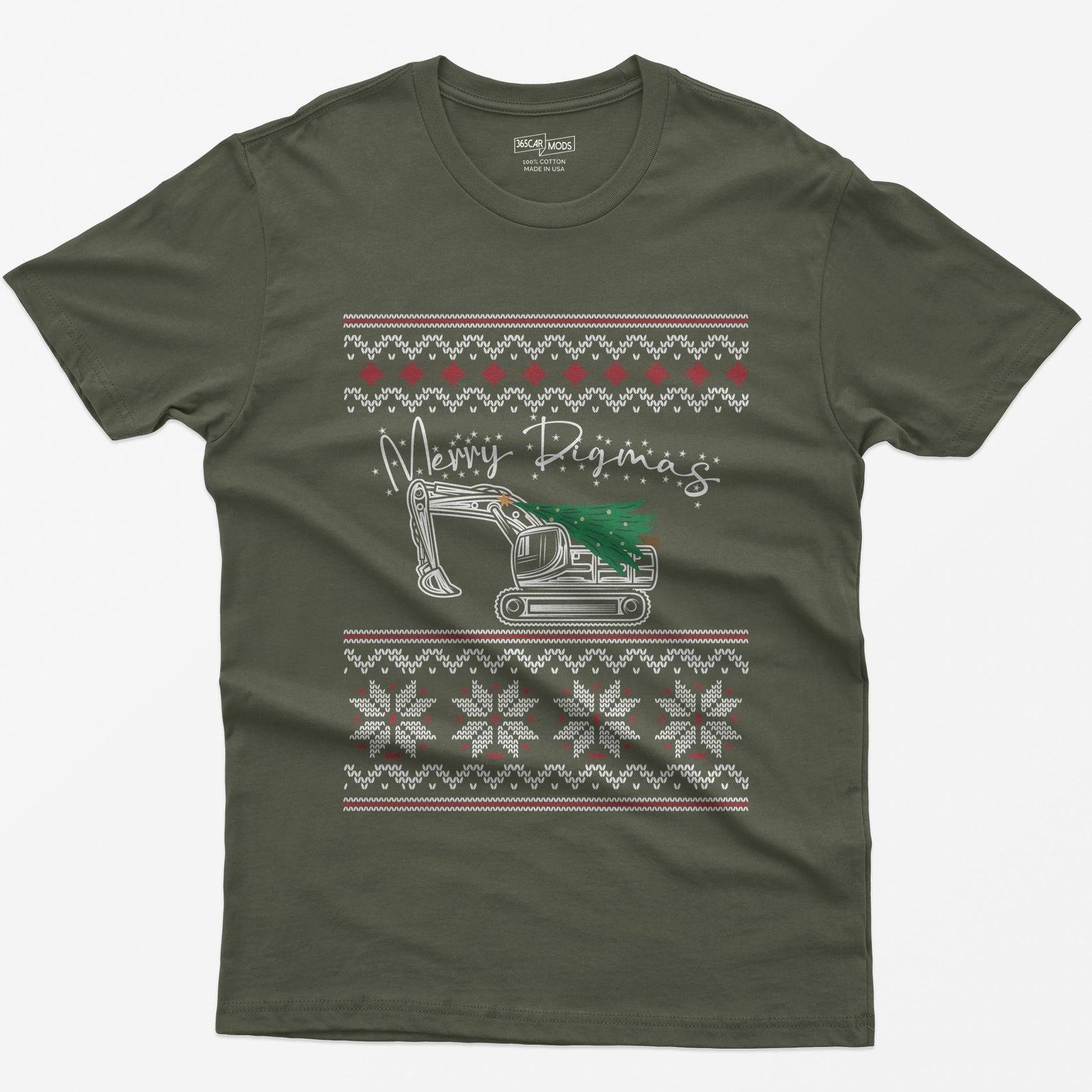 Merry Digmas Excavator T-Shirt - Military Green