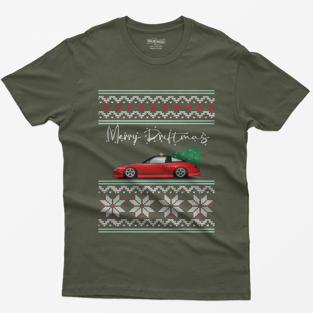 Merry Driftmas T-Shirt - Military Green