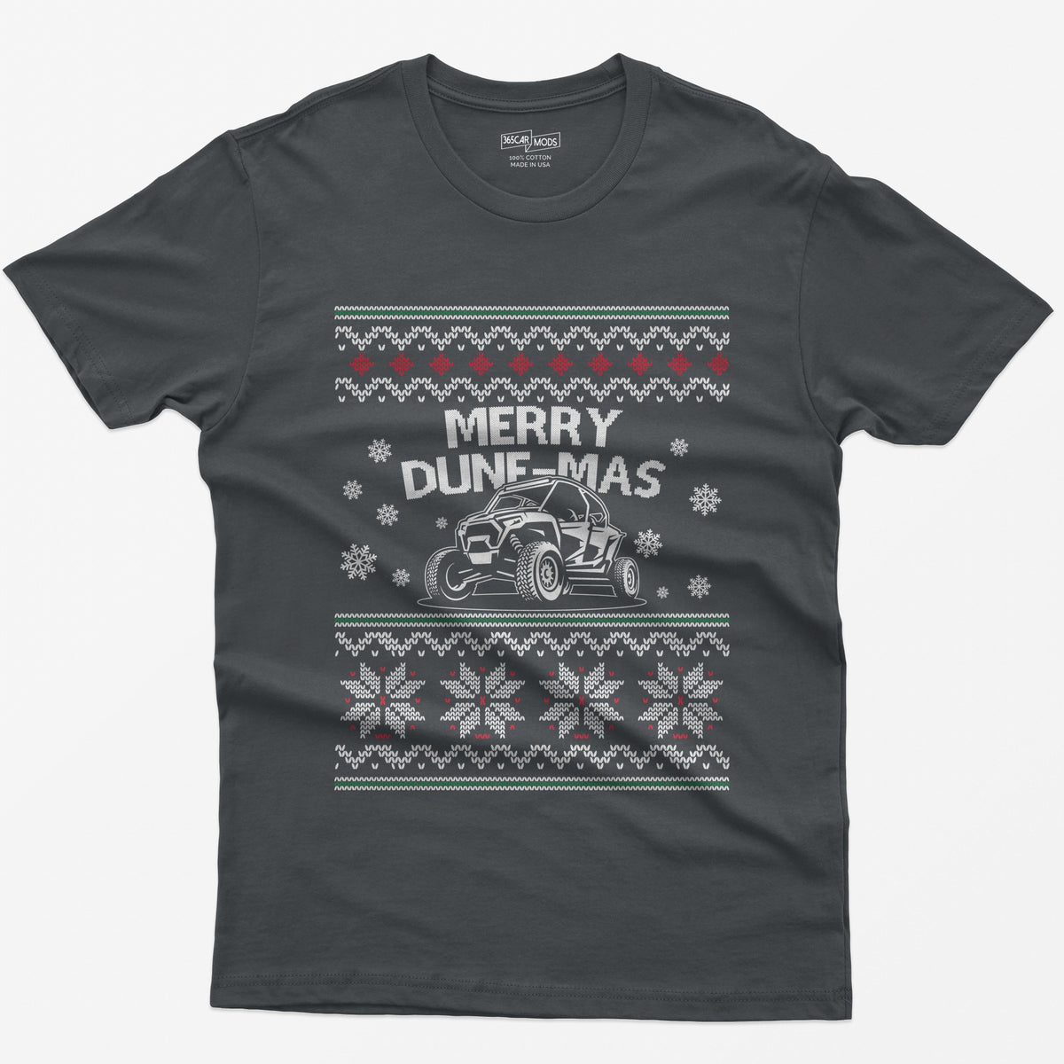 Merry Dune-mas UTV Christmas T-Shirt - Charcoal