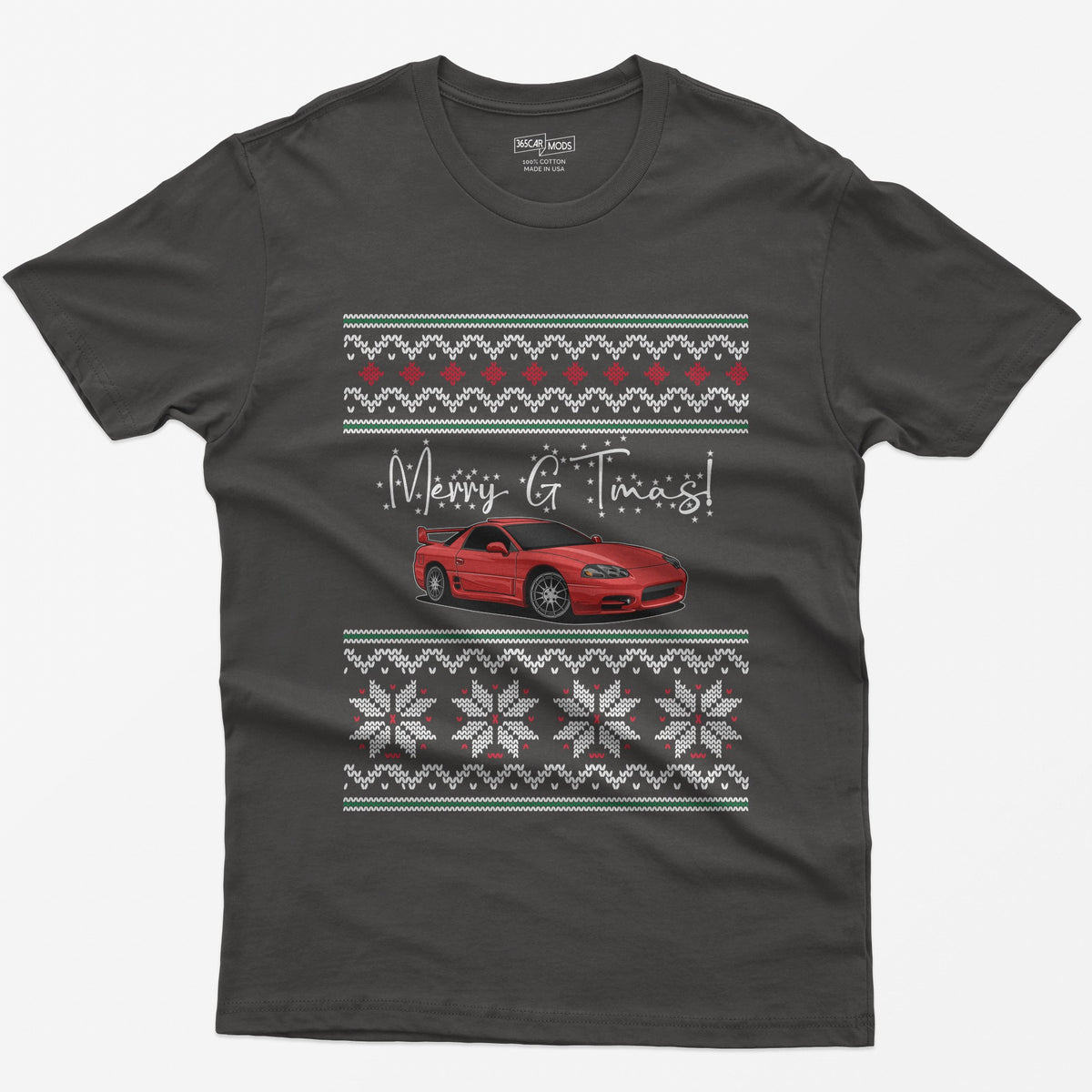 Merry GTmas JDM Sports Car Christmas T-Shirt - Dark Heather