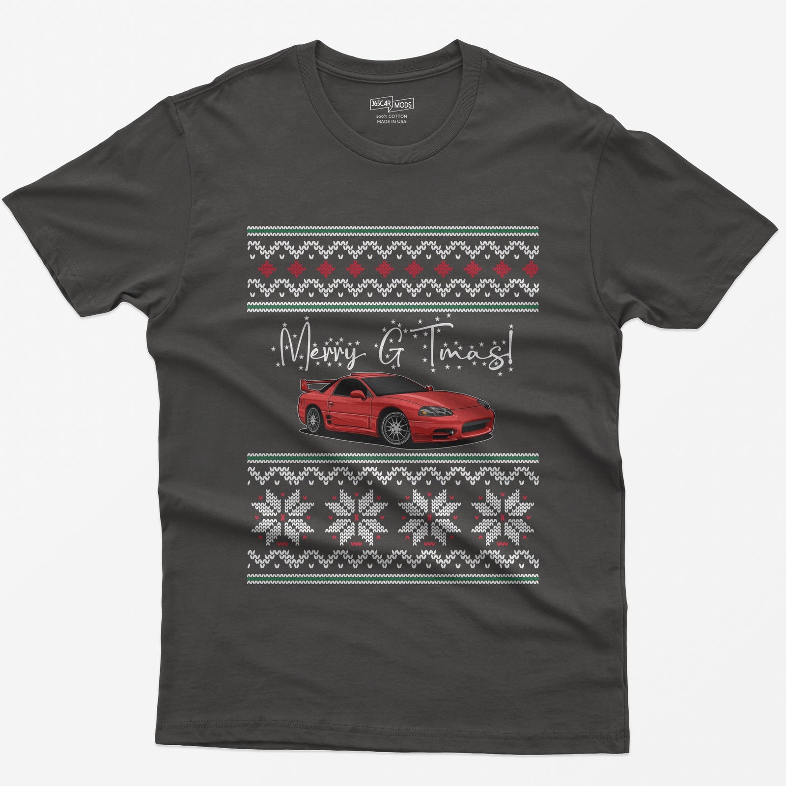 Merry GTmas JDM Sports Car Christmas T-Shirt - Dark Heather