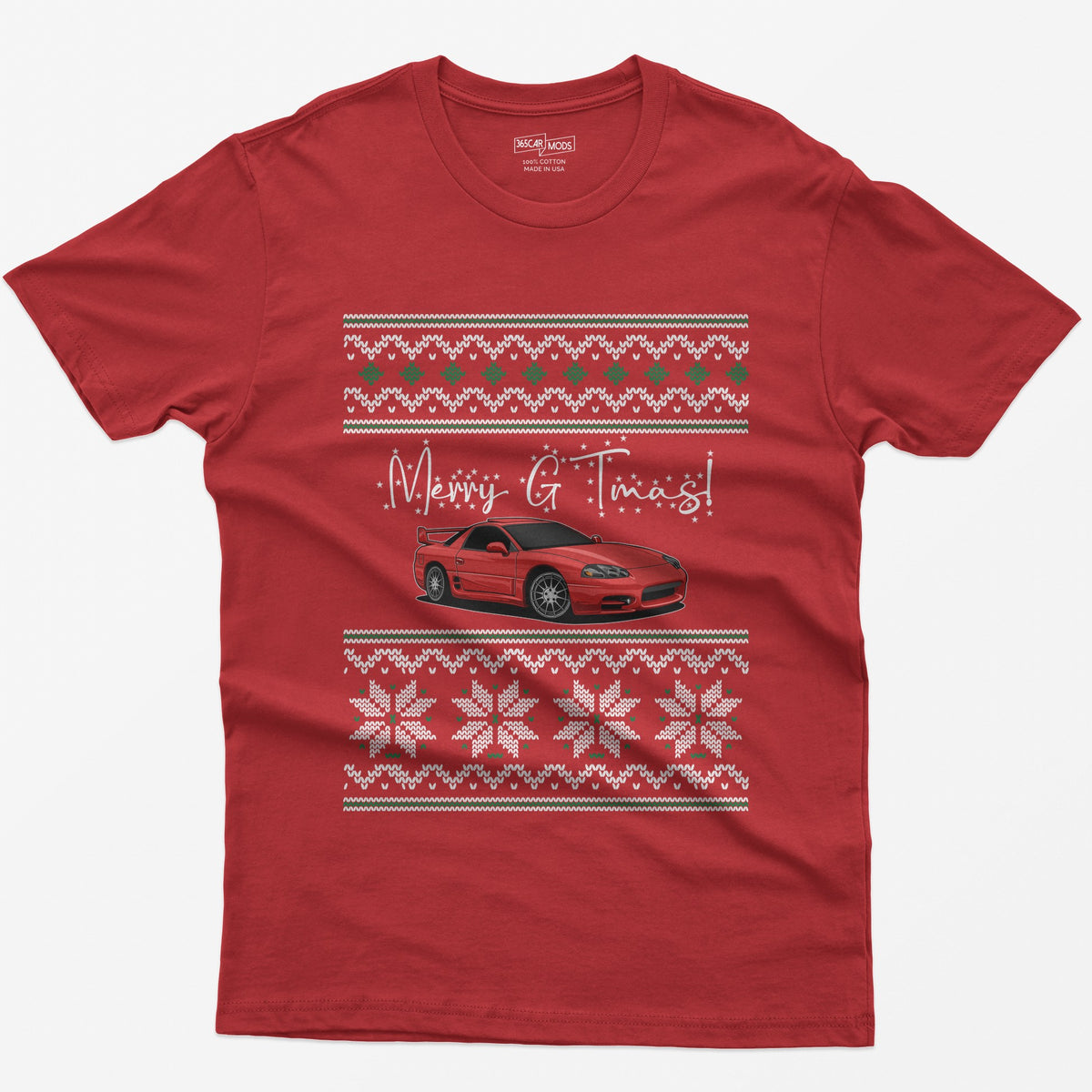 Merry GTmas JDM Sports Car Christmas T-Shirt - Red