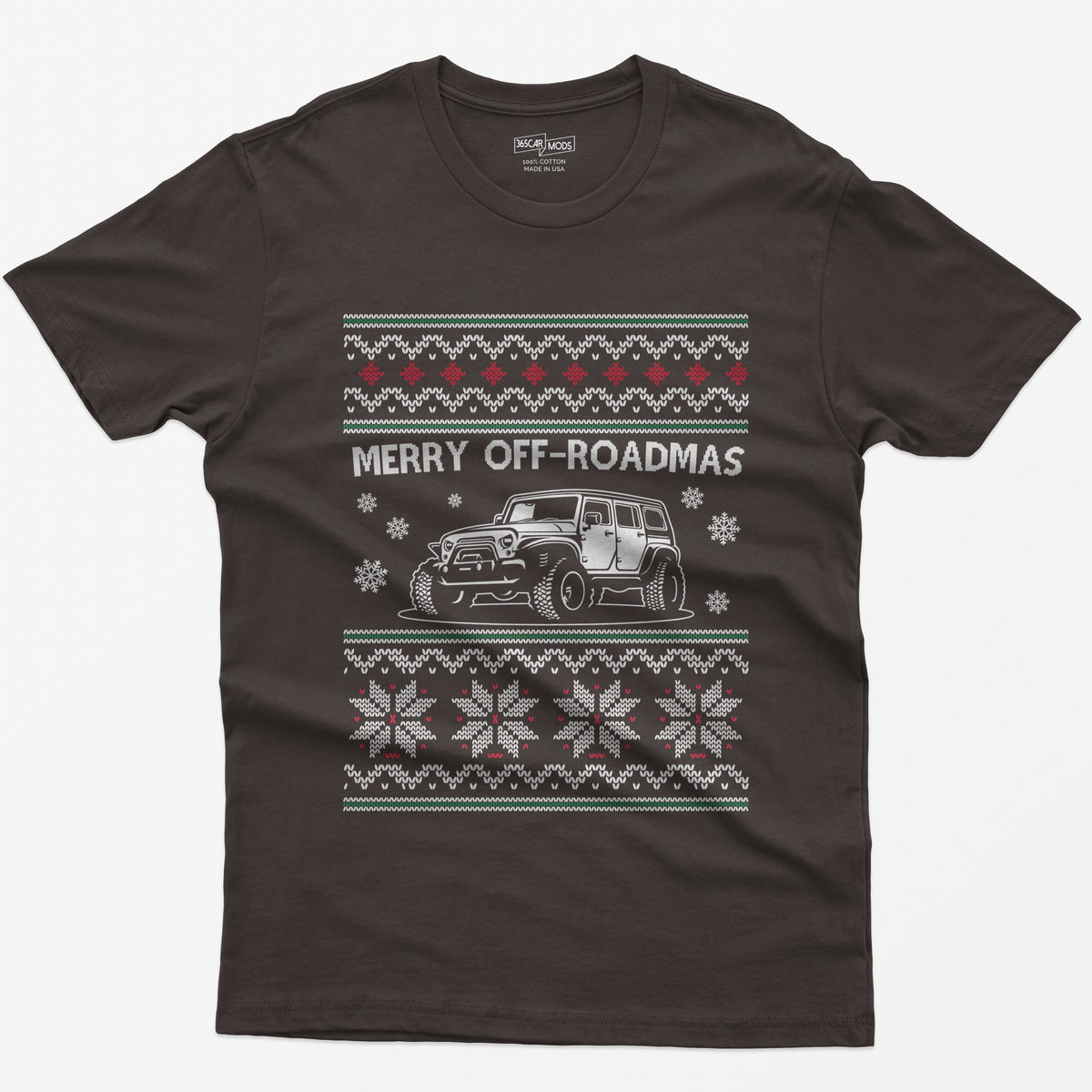Merry Off-Roadmas T-Shirt - Dark Chocolate