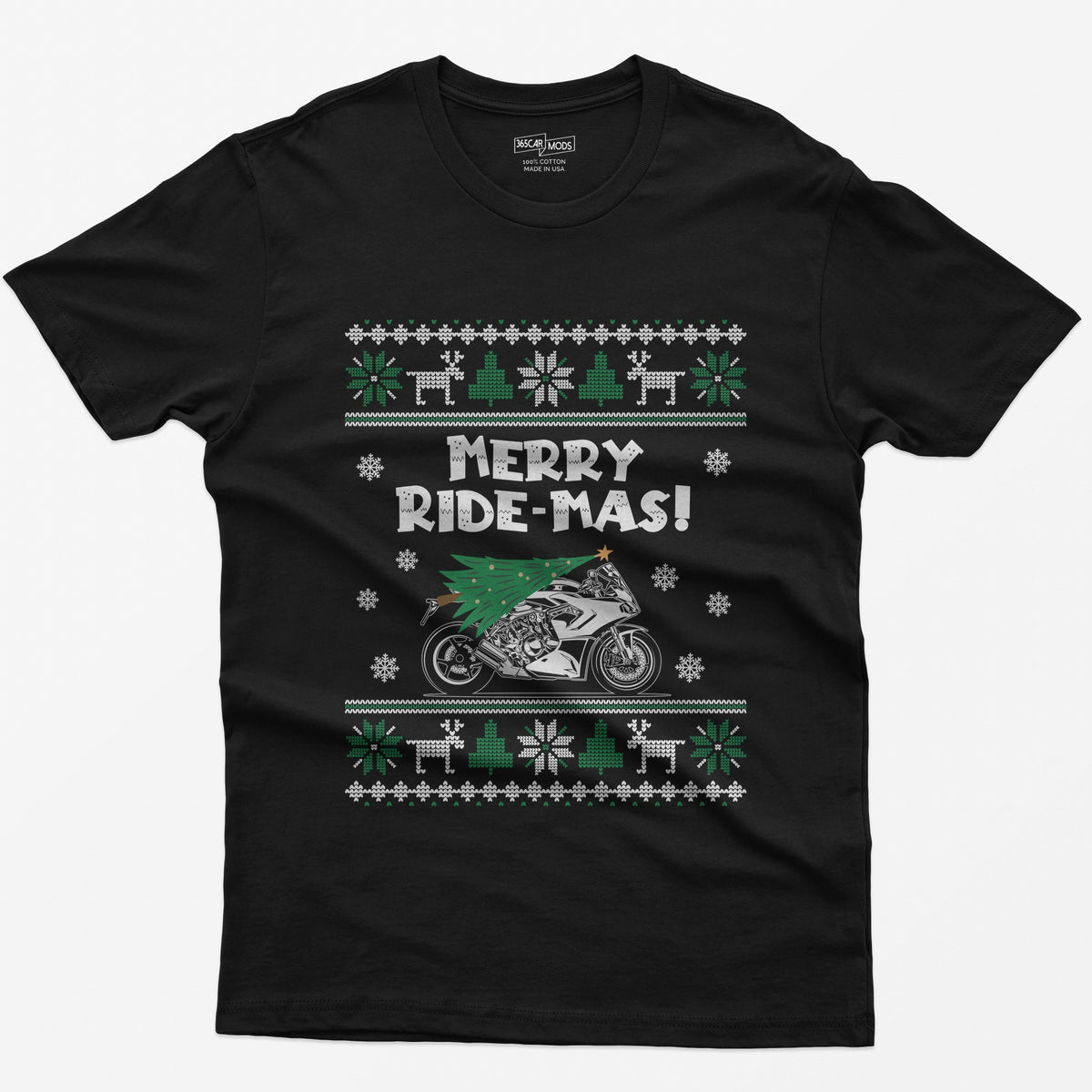 Merry Ride-mas Sportbike Christmas T-Shirt