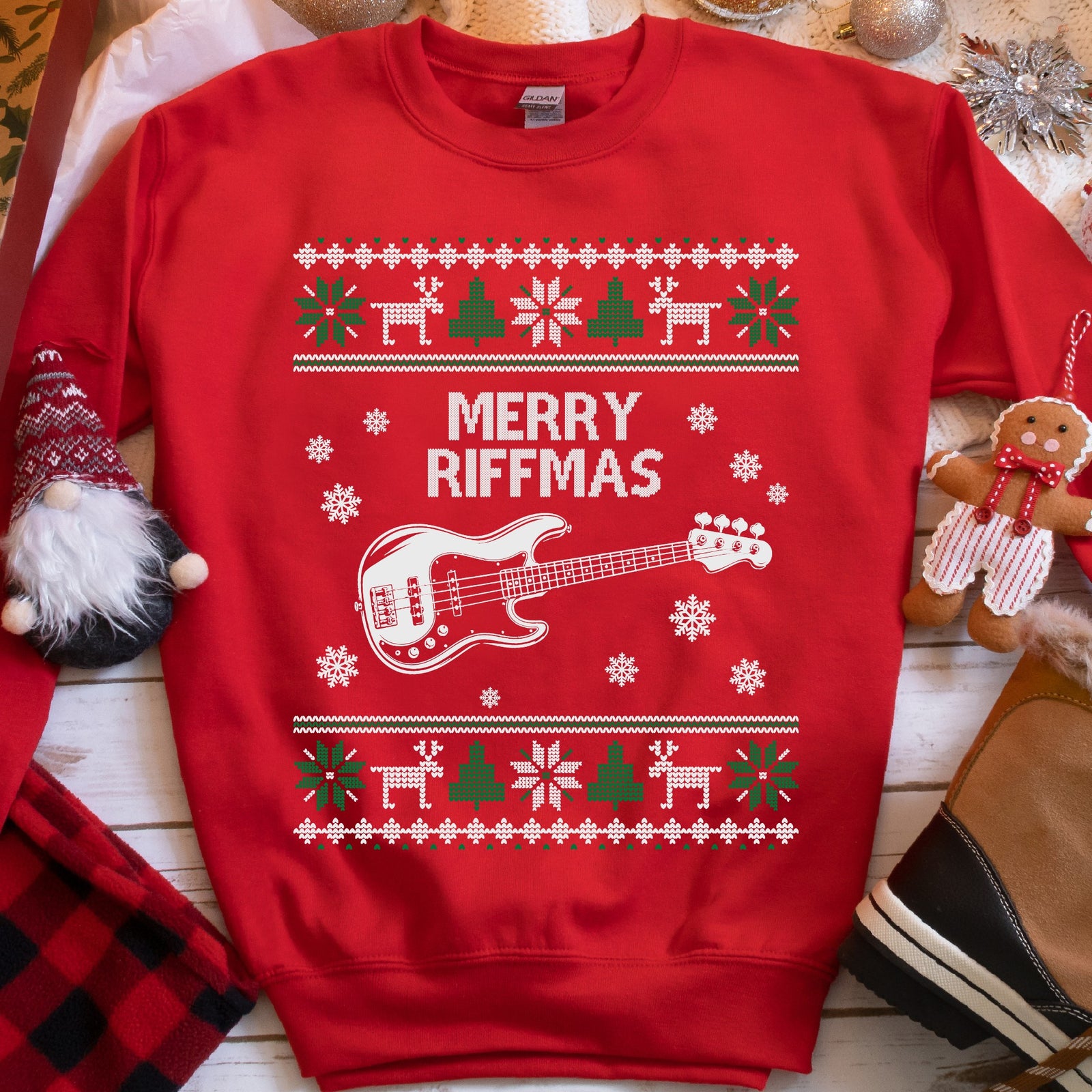 Merry Riffmas Sweatshirt - Red
