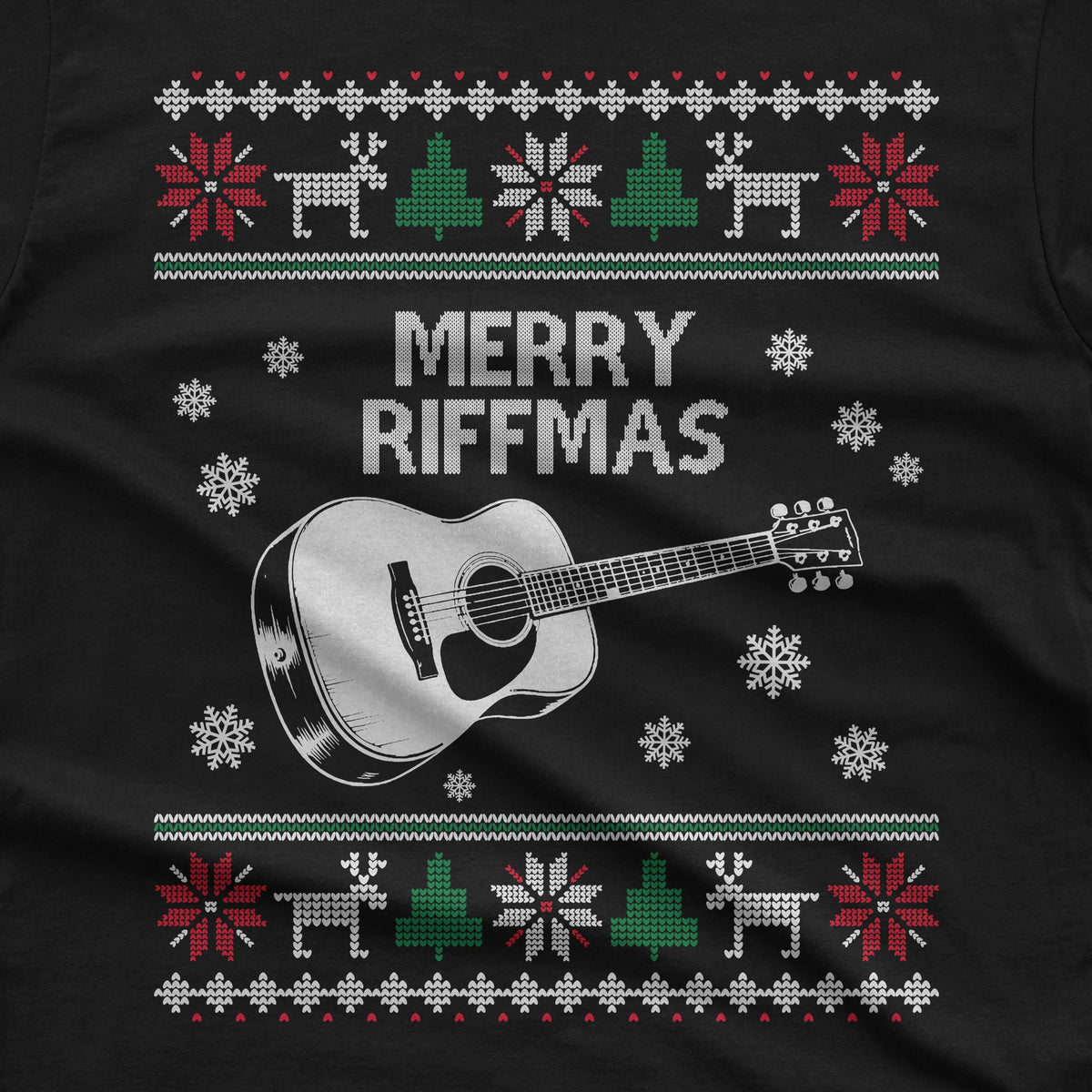 Merry Riffmas T-Shirt design close-up