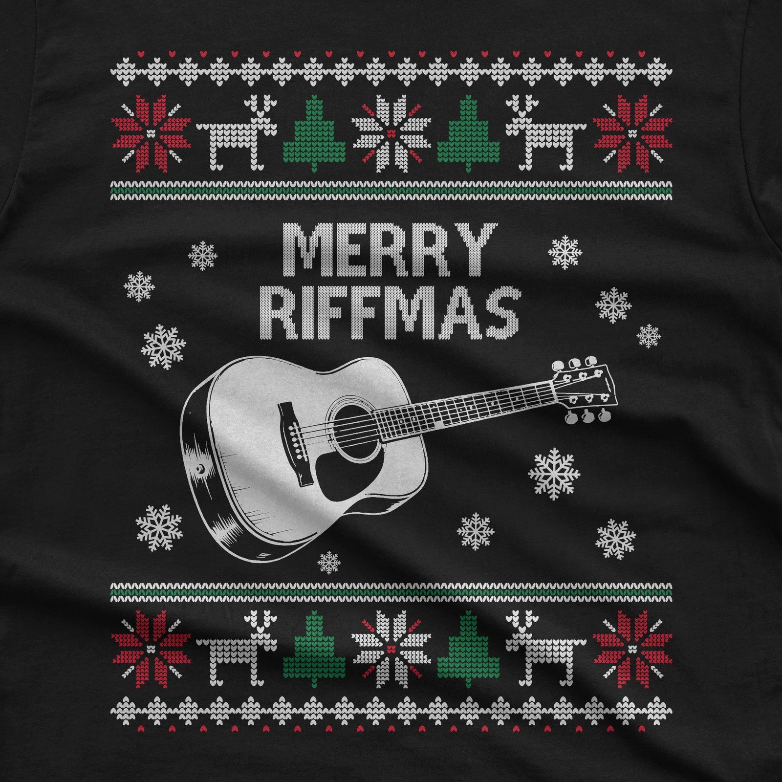 Merry Riffmas T-Shirt design close-up