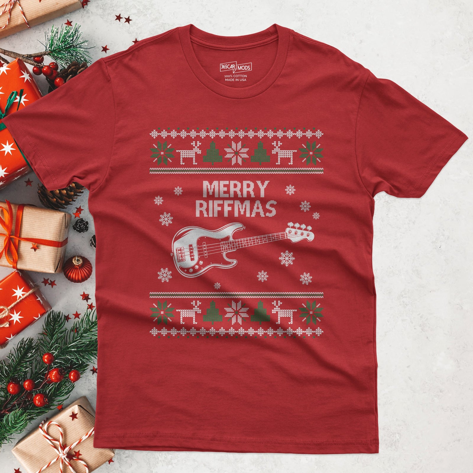 Merry Riffmas T-Shirt - Red