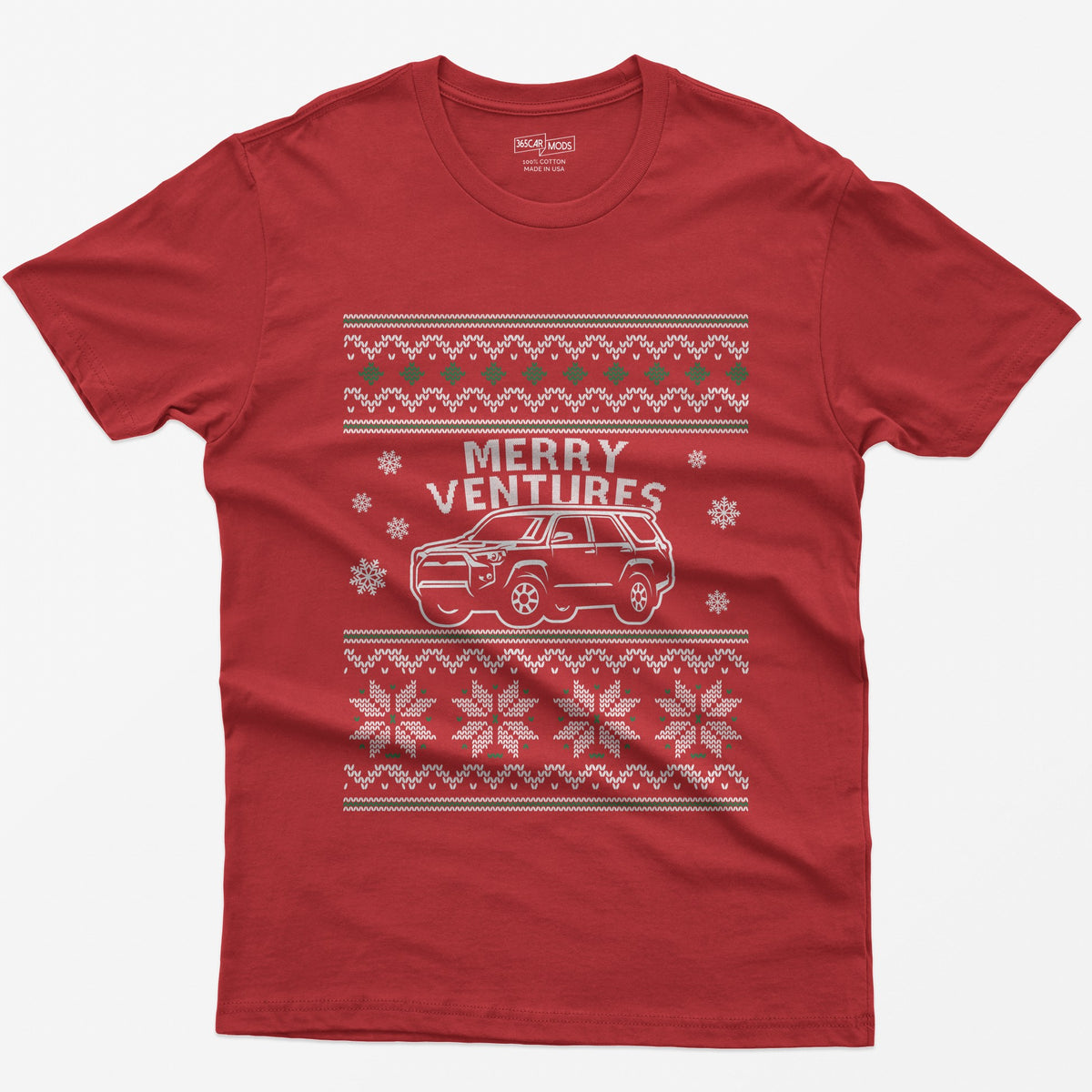 Merry Ventures Off-Road SUV Christmas T-Shirt - Red