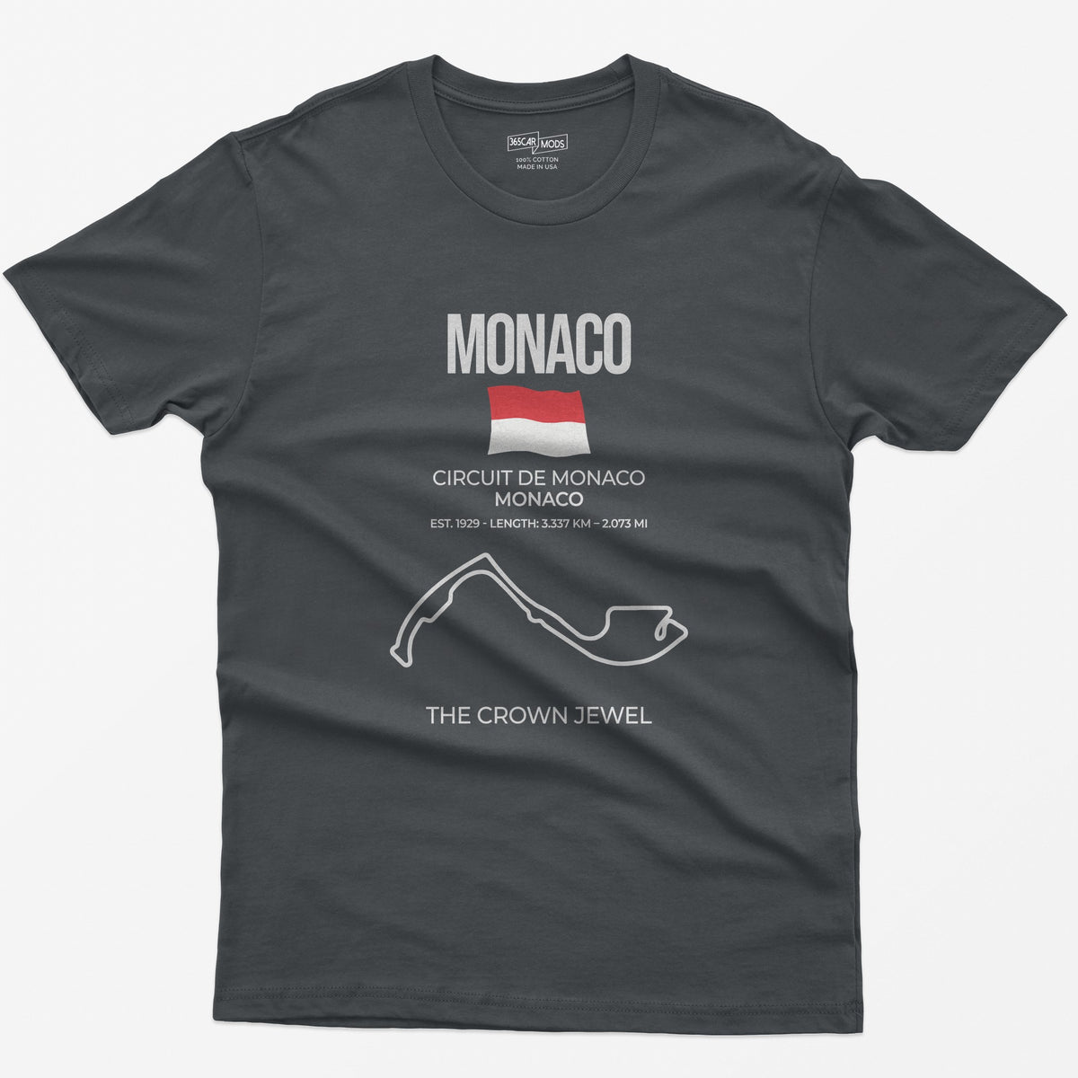 Monaco Race Track T-Shirt - Charcoal