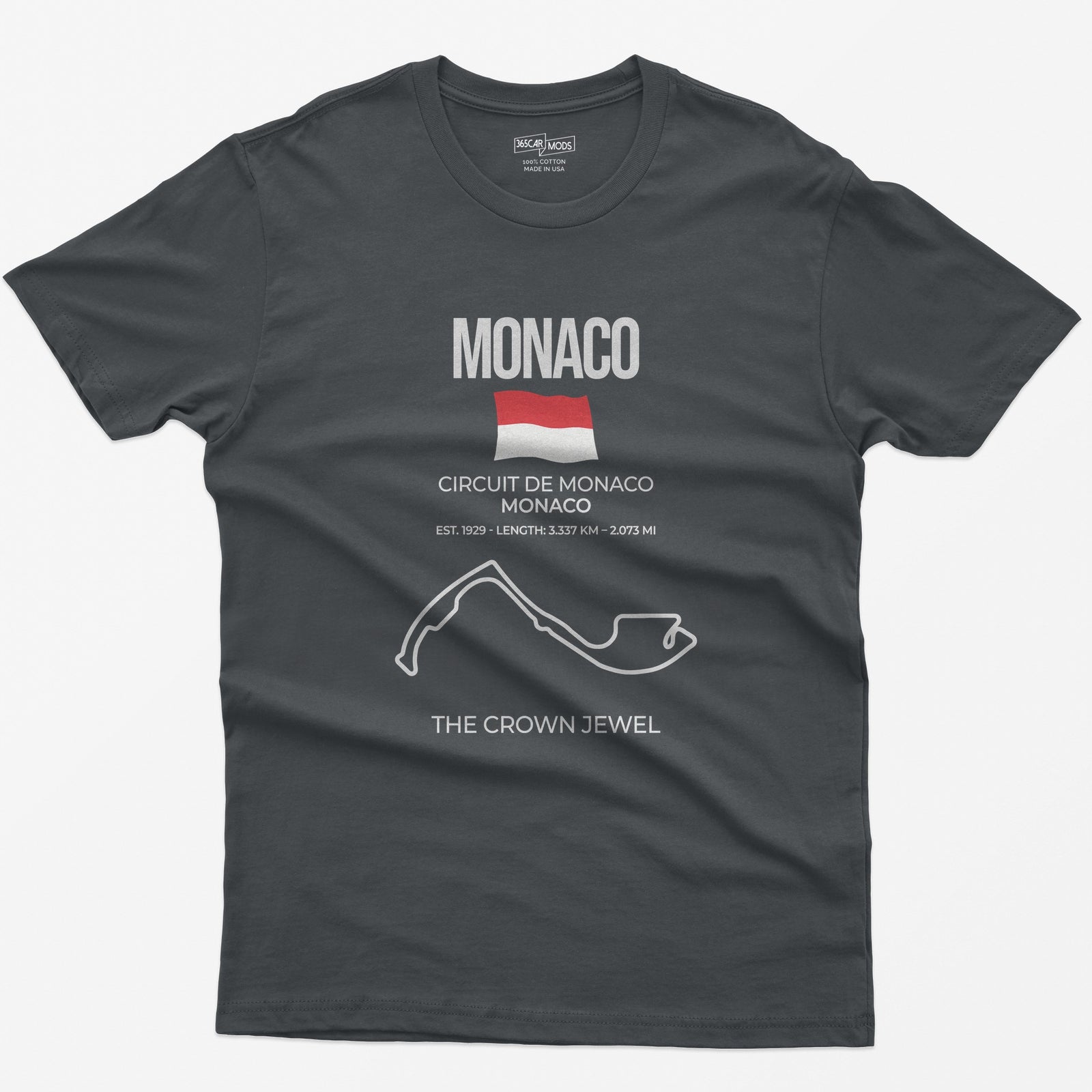 Monaco Race Track T-Shirt - Charcoal