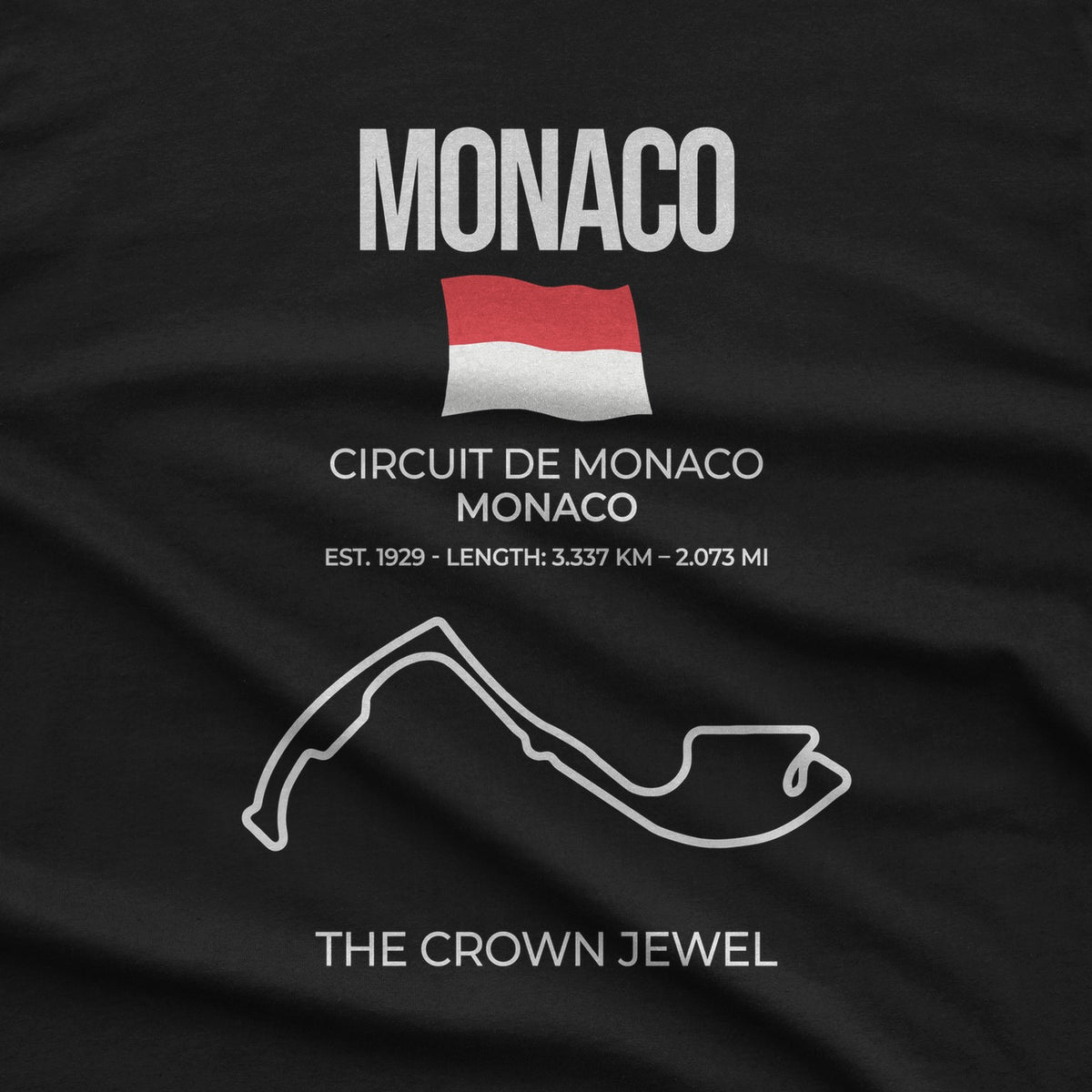 Monaco Race Track T-Shirt design close-up