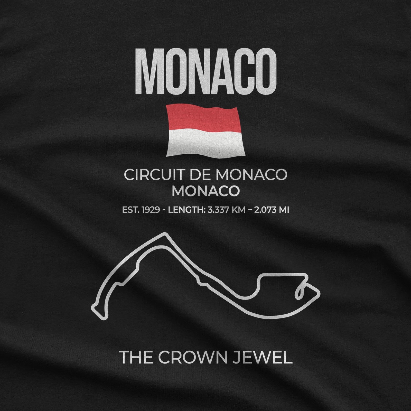 Monaco Race Track T-Shirt design close-up