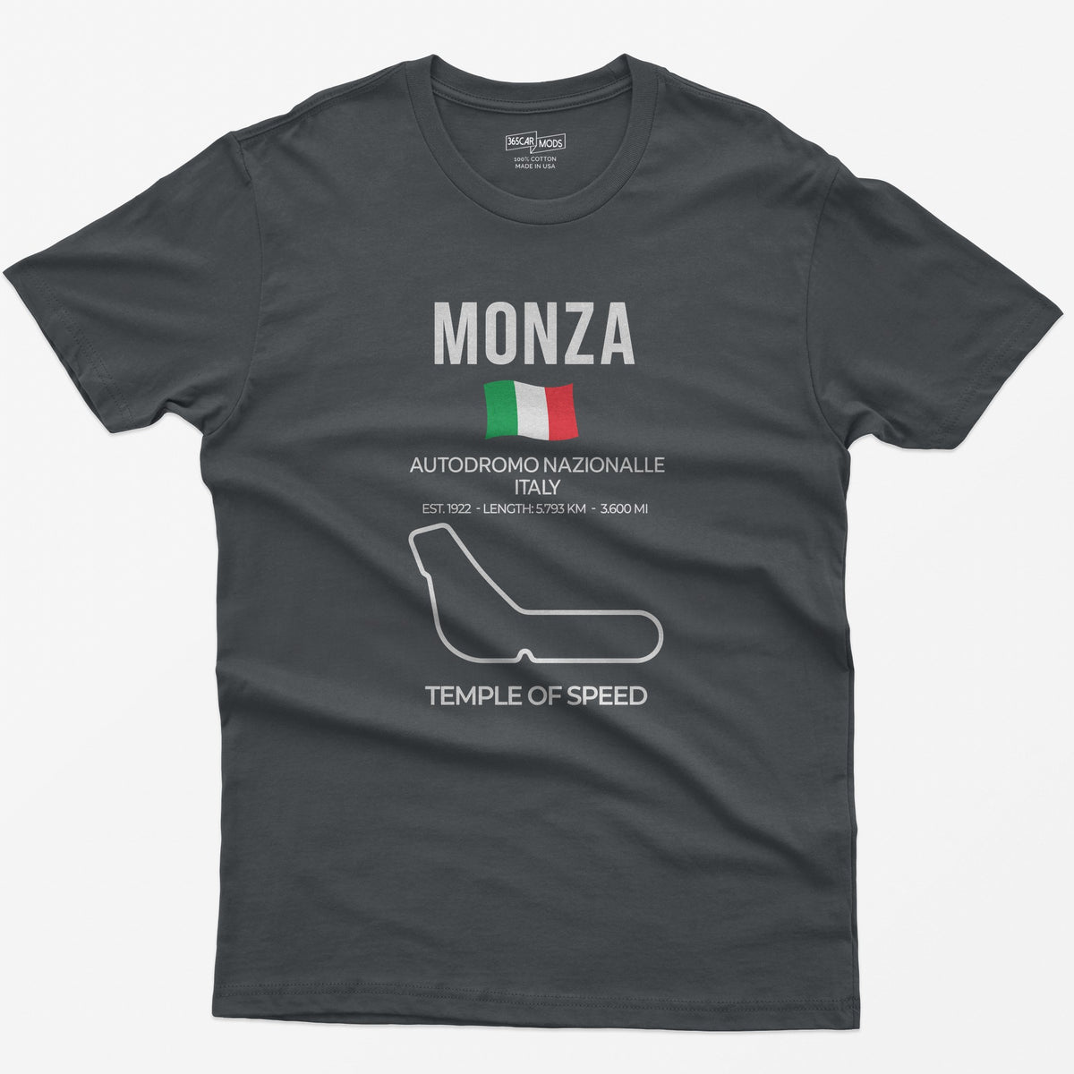 Monza Race Track T-Shirt - Charcoal