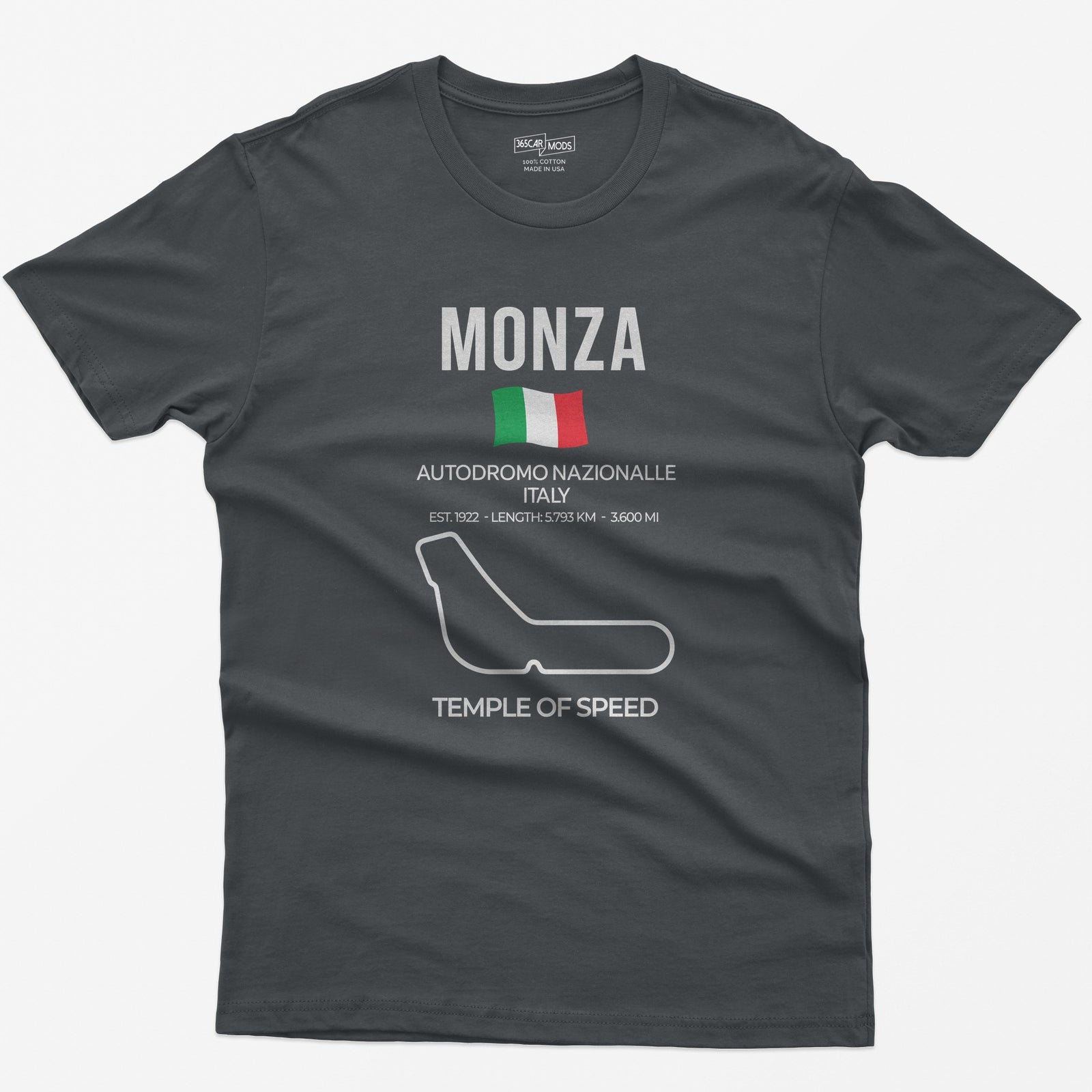 Monza Race Track T-Shirt - Charcoal