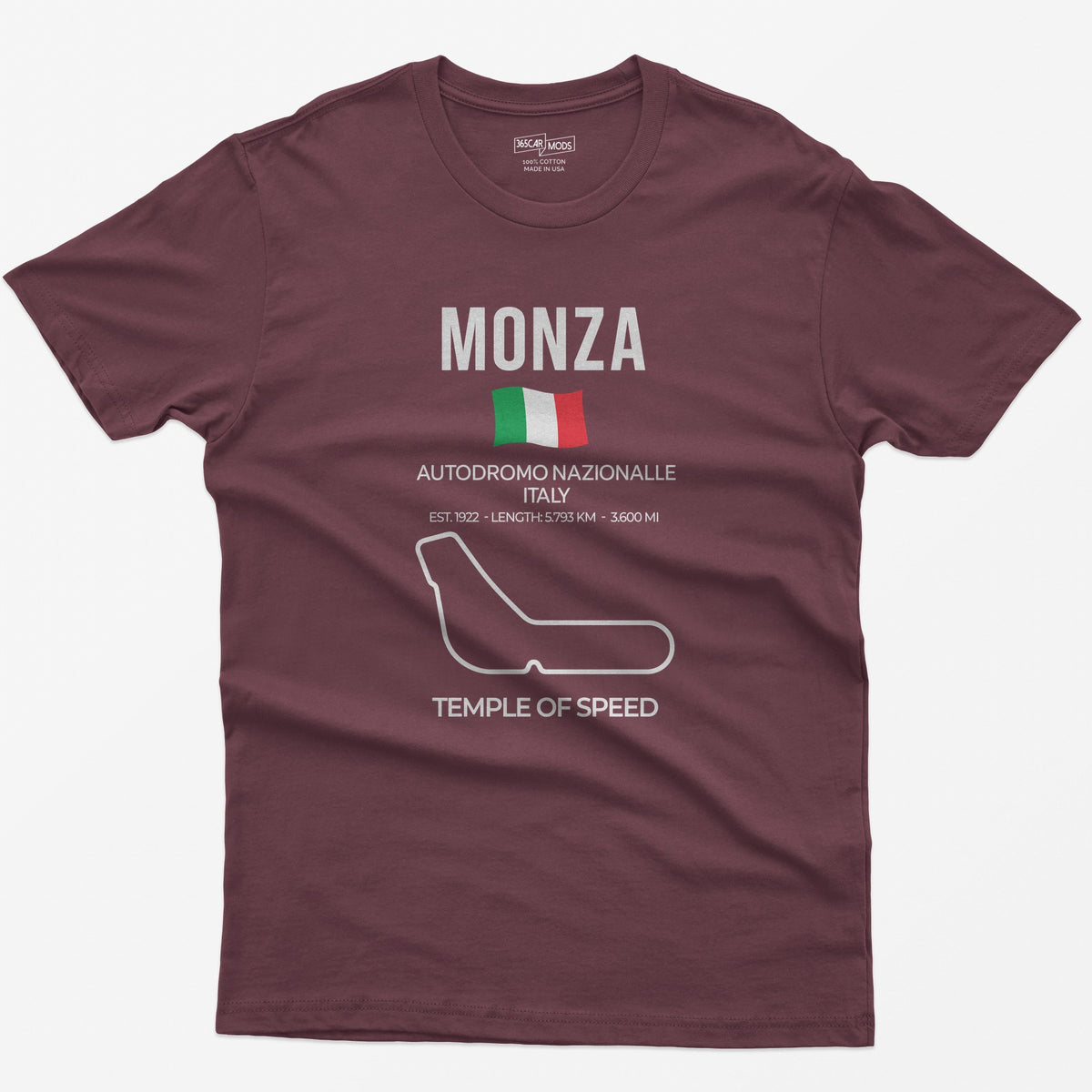 Monza Race Track T-Shirt - Maroon