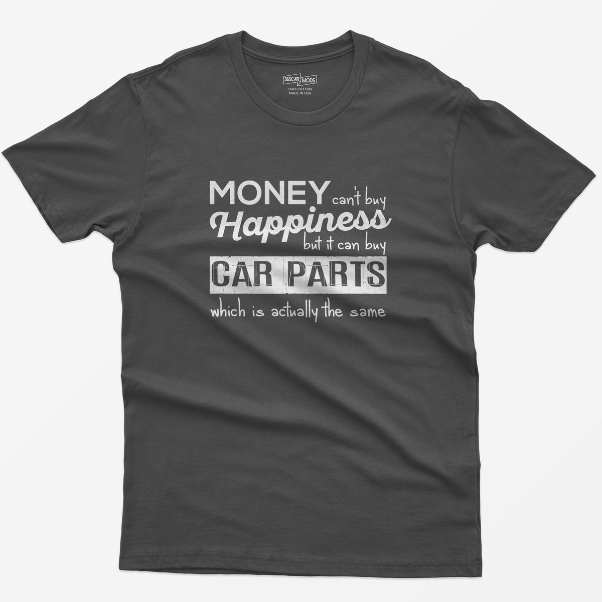 More Car Parts = Happiness T-Shirt - Dark Grey