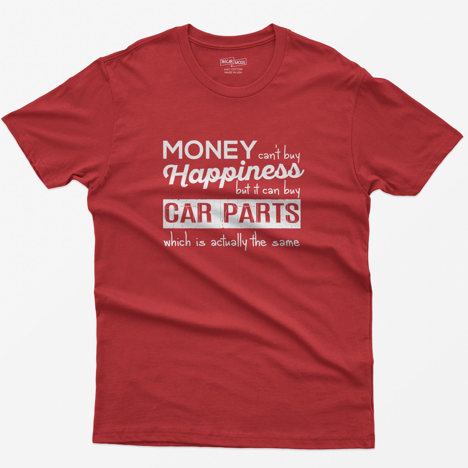 More Car Parts = Happiness T-Shirt - Red