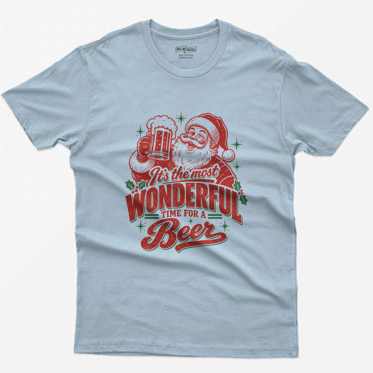 Most Wonderful Time for a Beer T-Shirt - Light Blue