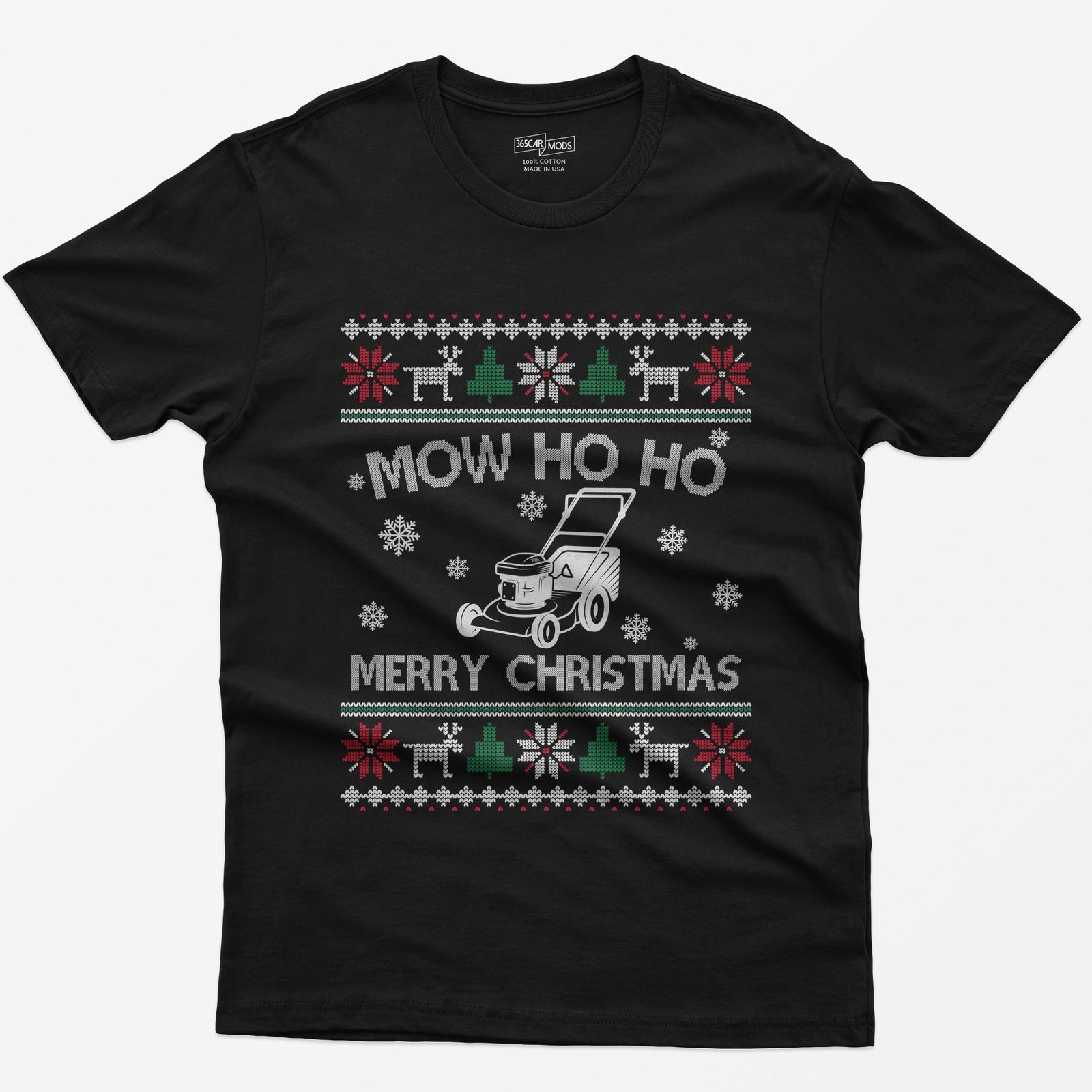 Mow Ho Ho Merry Christmas Lawn Mower T-Shirt