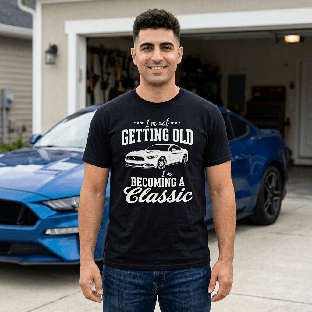 Becoming a Classic car t-shirt forest green | Car birthday gift tee | 365CarMods