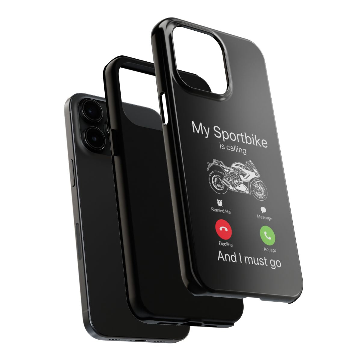 My Sportbike Is Calling tough phone case, dual-layer construction