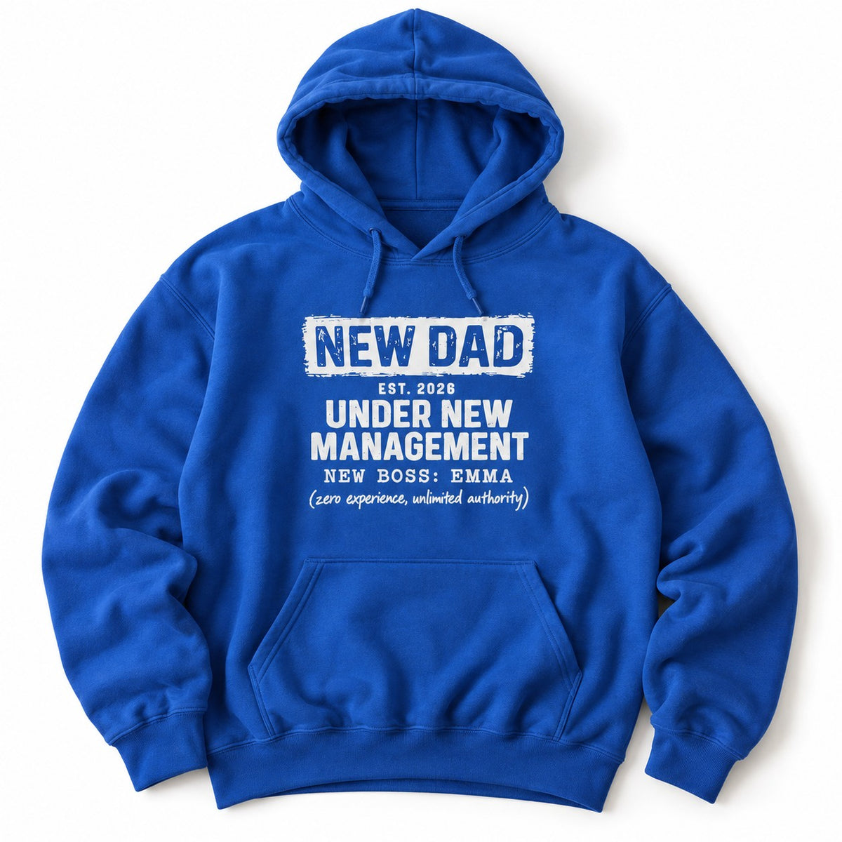 New Dad Under New Management Hoodie - Royal