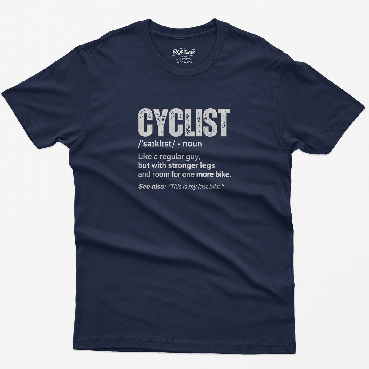 One More Bike Cyclist T-Shirt - Navy
