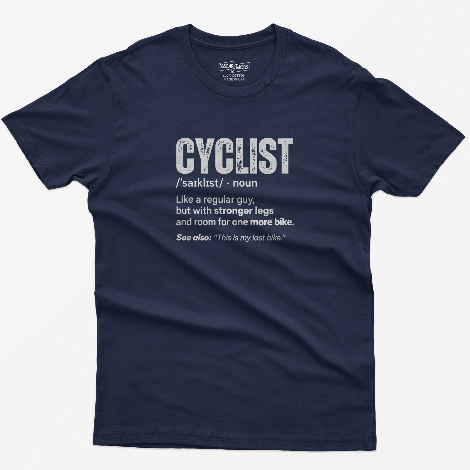 One More Bike Cyclist T-Shirt - Navy