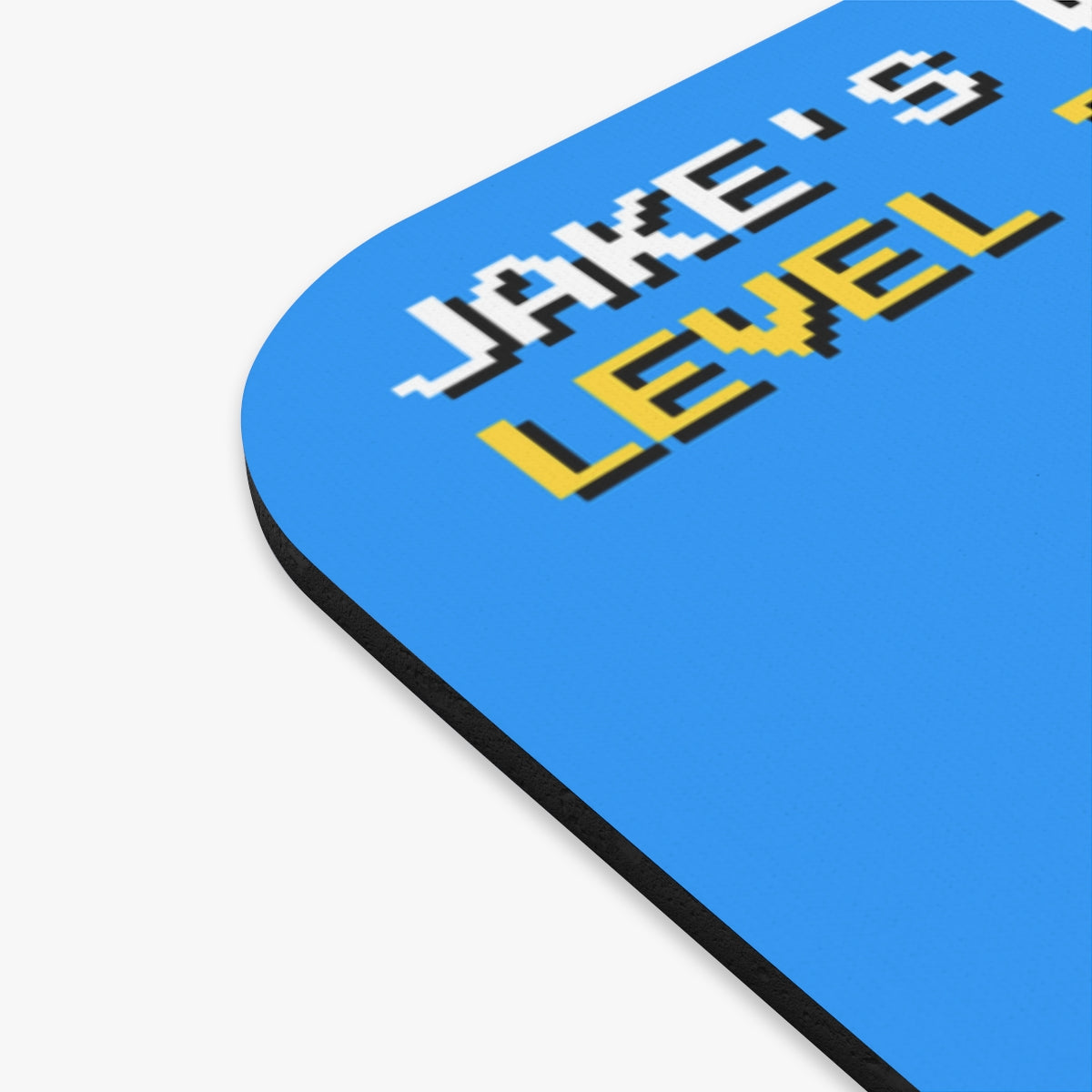 Close-up of the personalized pixel art mouse pad
