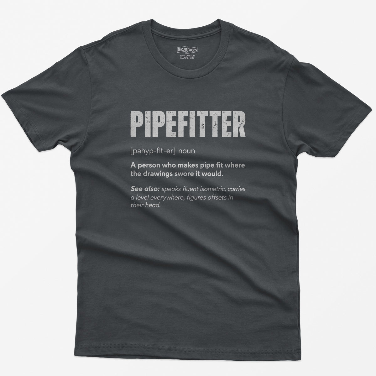 Pipefitter Definition T-Shirt - Charcoal