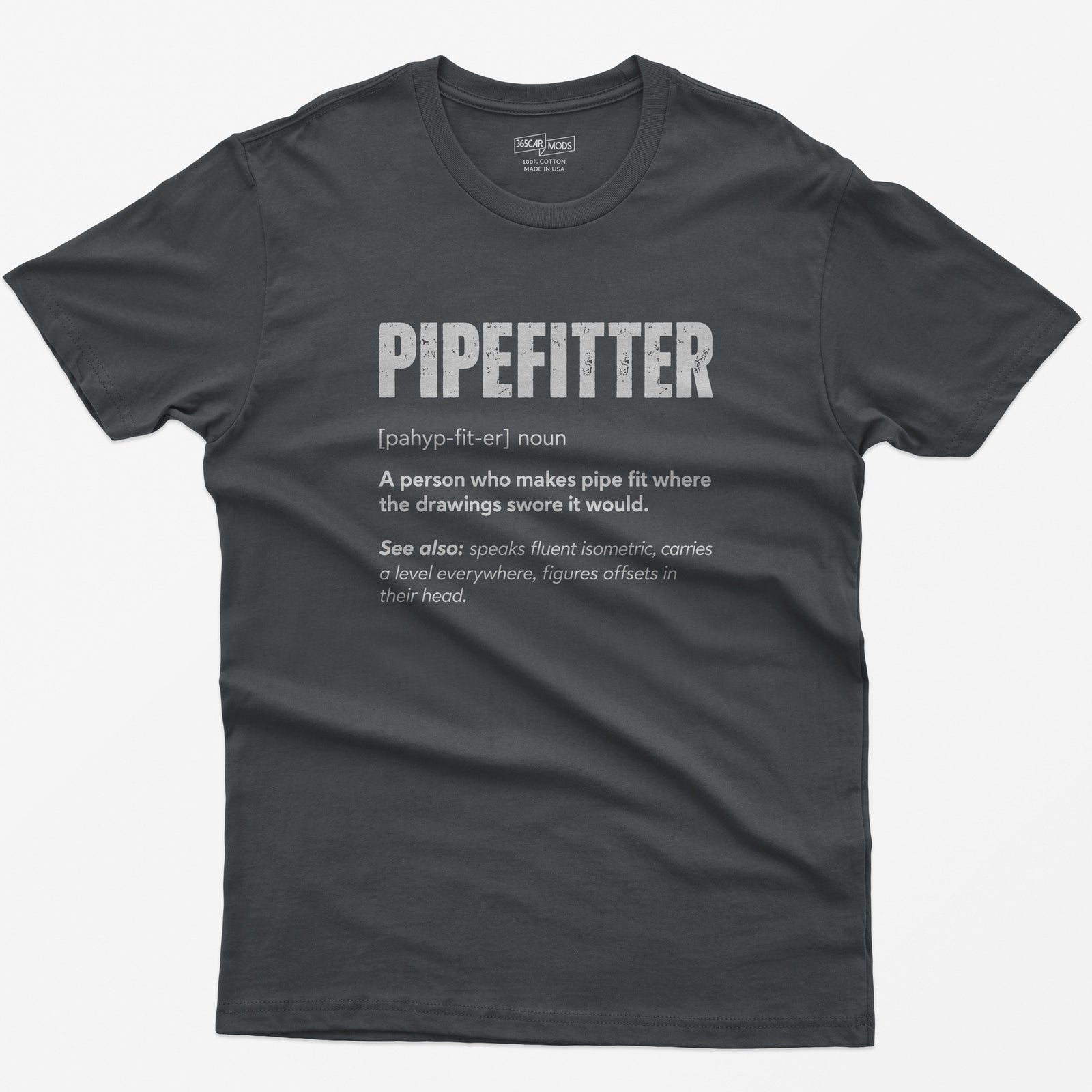 Pipefitter Definition T-Shirt - Charcoal