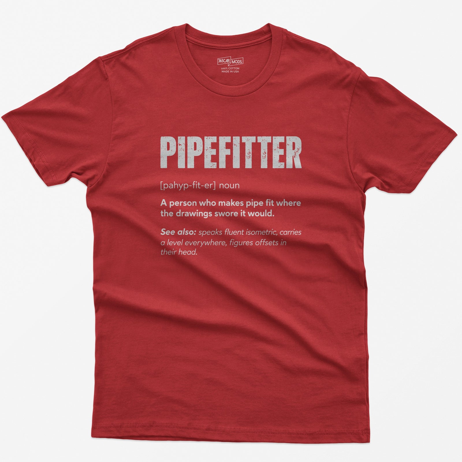 Pipefitter Definition T-Shirt - Red