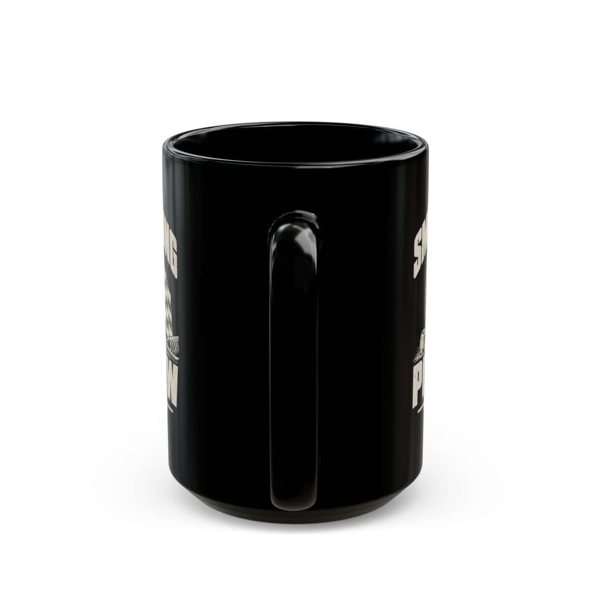 Pit Crew Personalized Racing Mug - 15oz black coffee mug, handle facing front