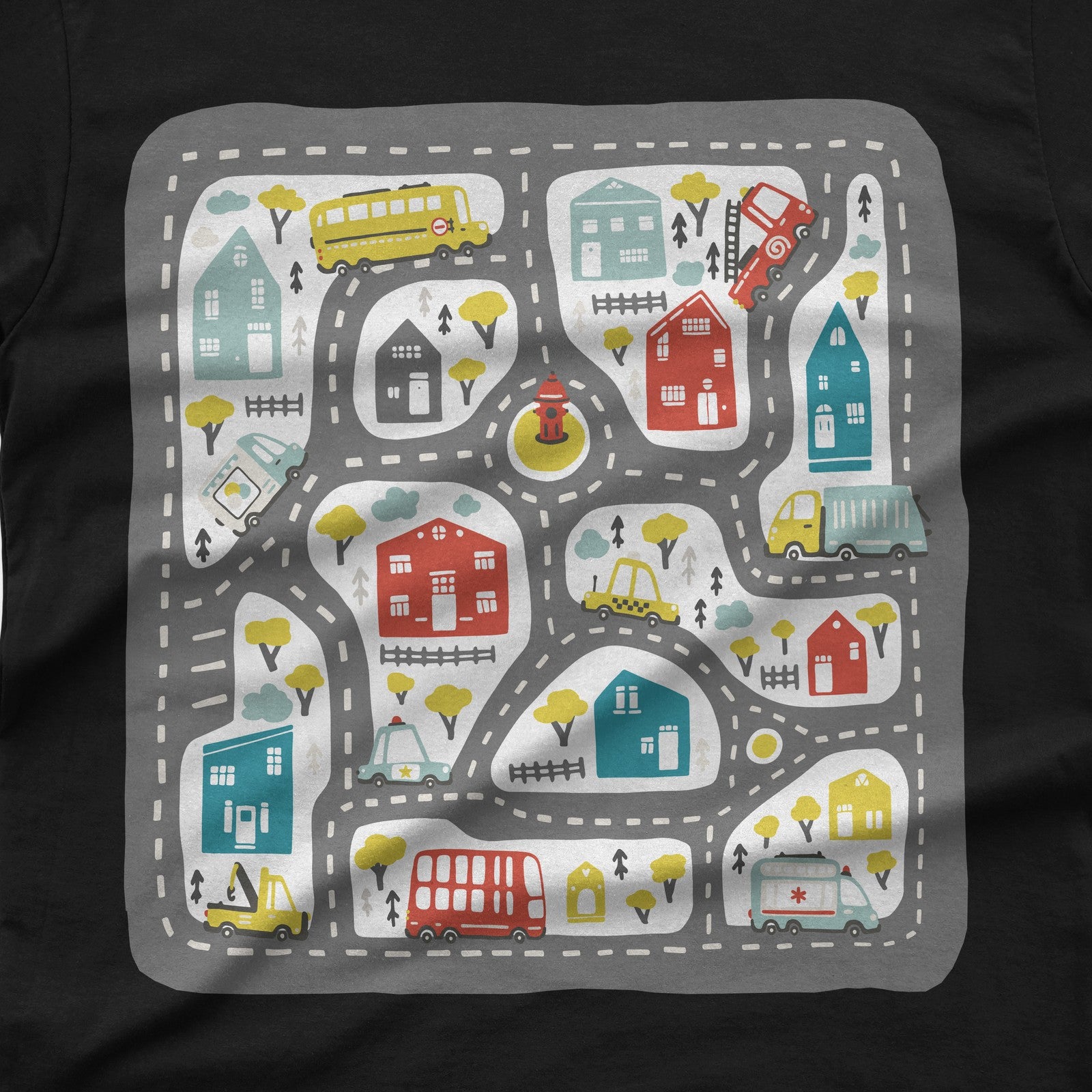 Play Cars on Dad's Back T-Shirt design close-up