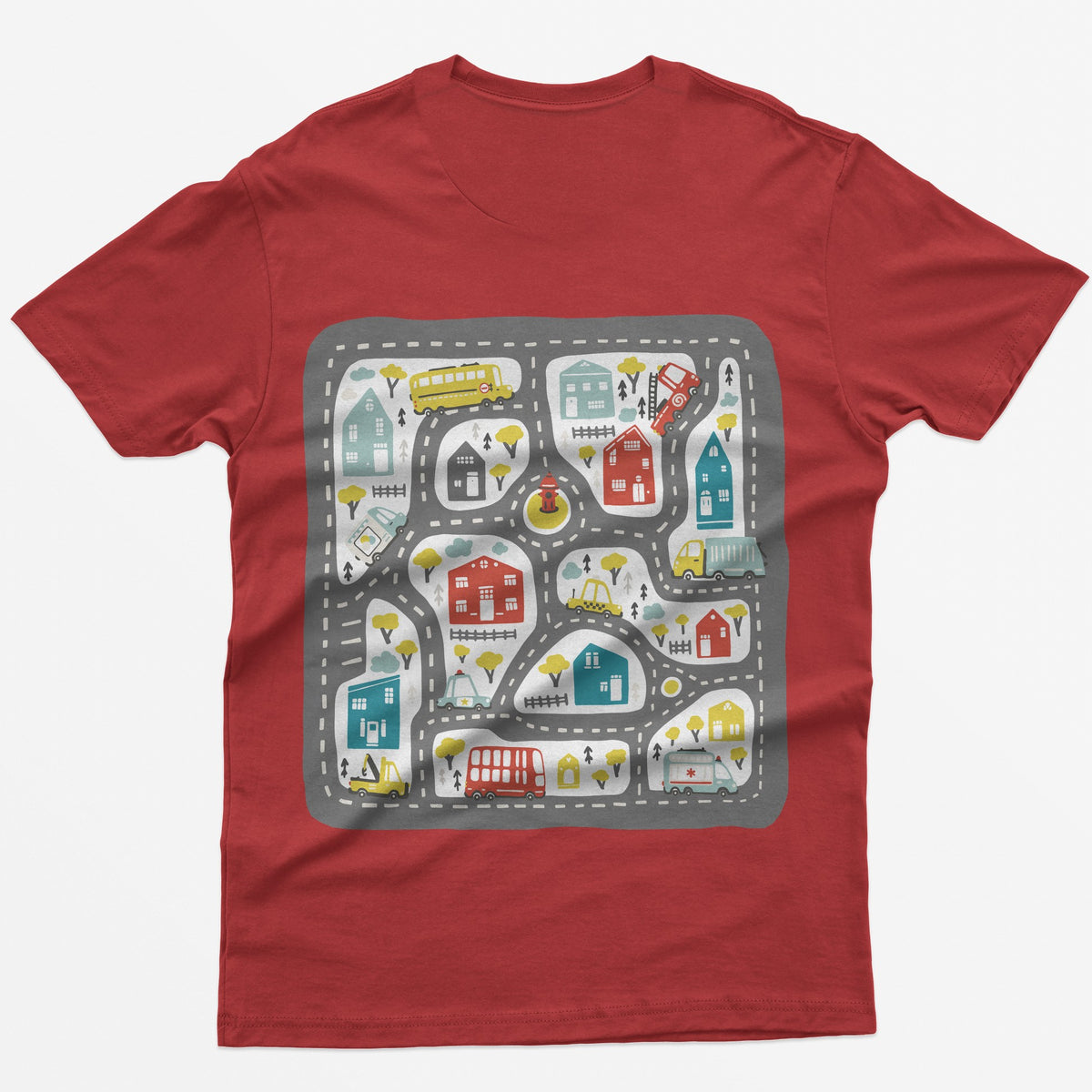 Play Cars on Dad's Back T-Shirt - Red back print
