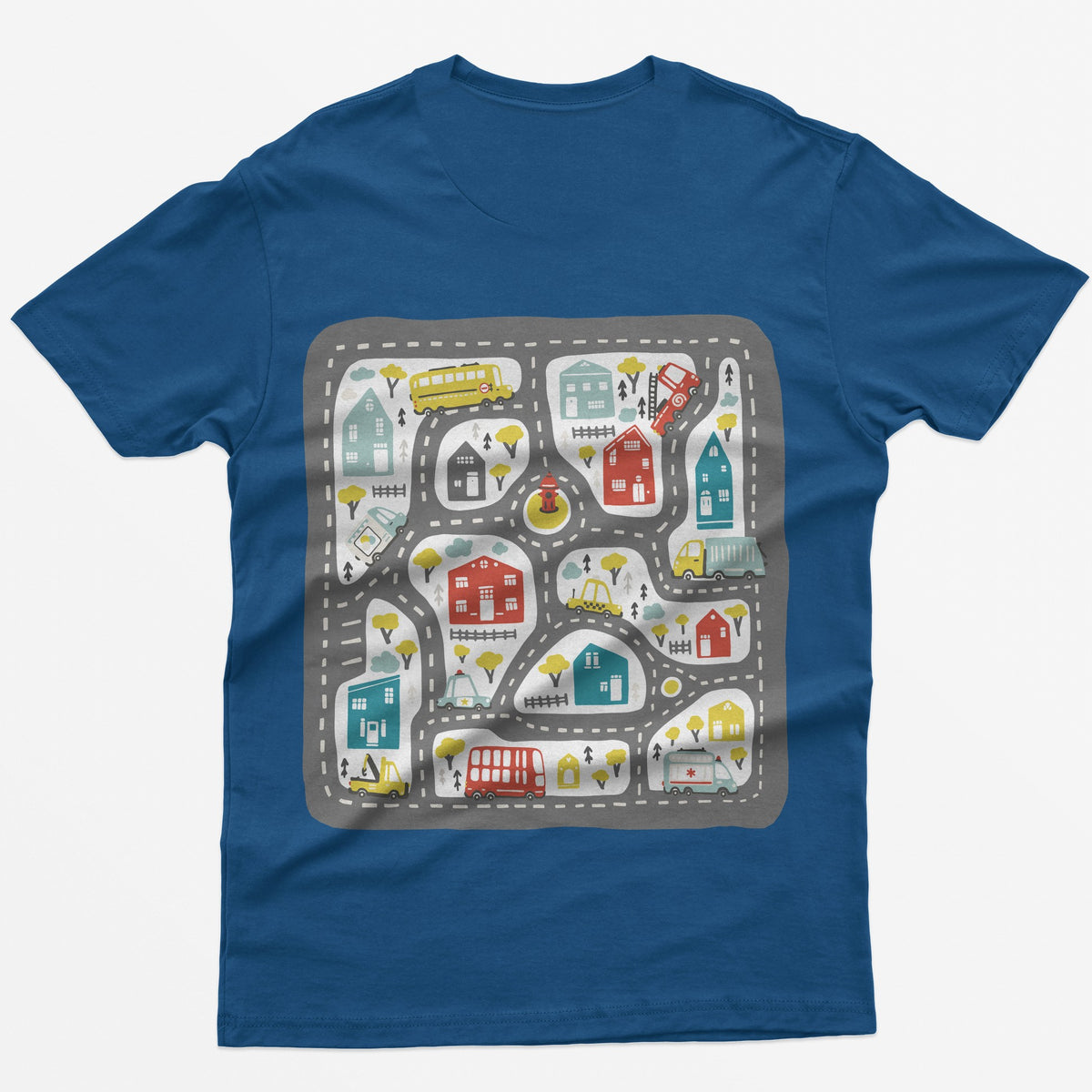 Play Cars on Dad's Back T-Shirt - Royal back print