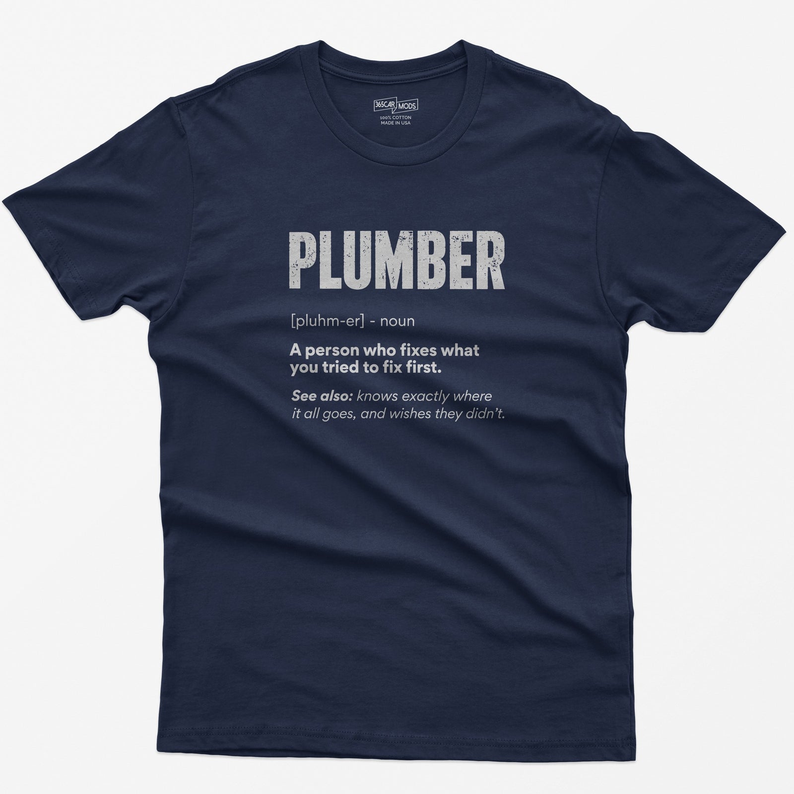 Plumber Definition T-Shirt - Navy