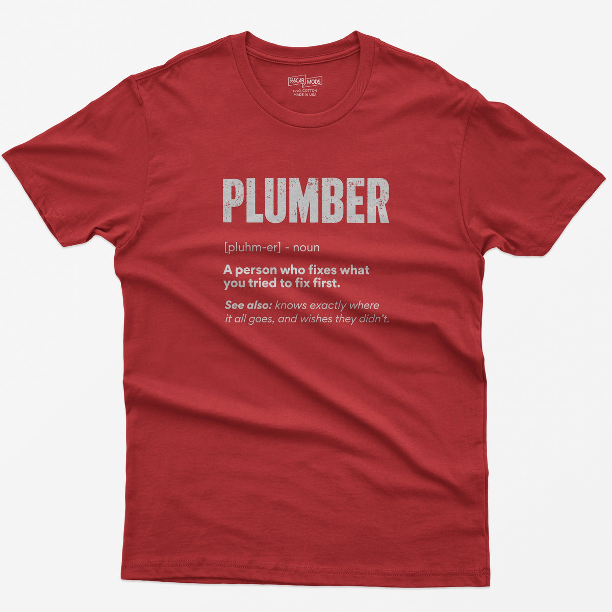 Plumber Definition T-Shirt - Red
