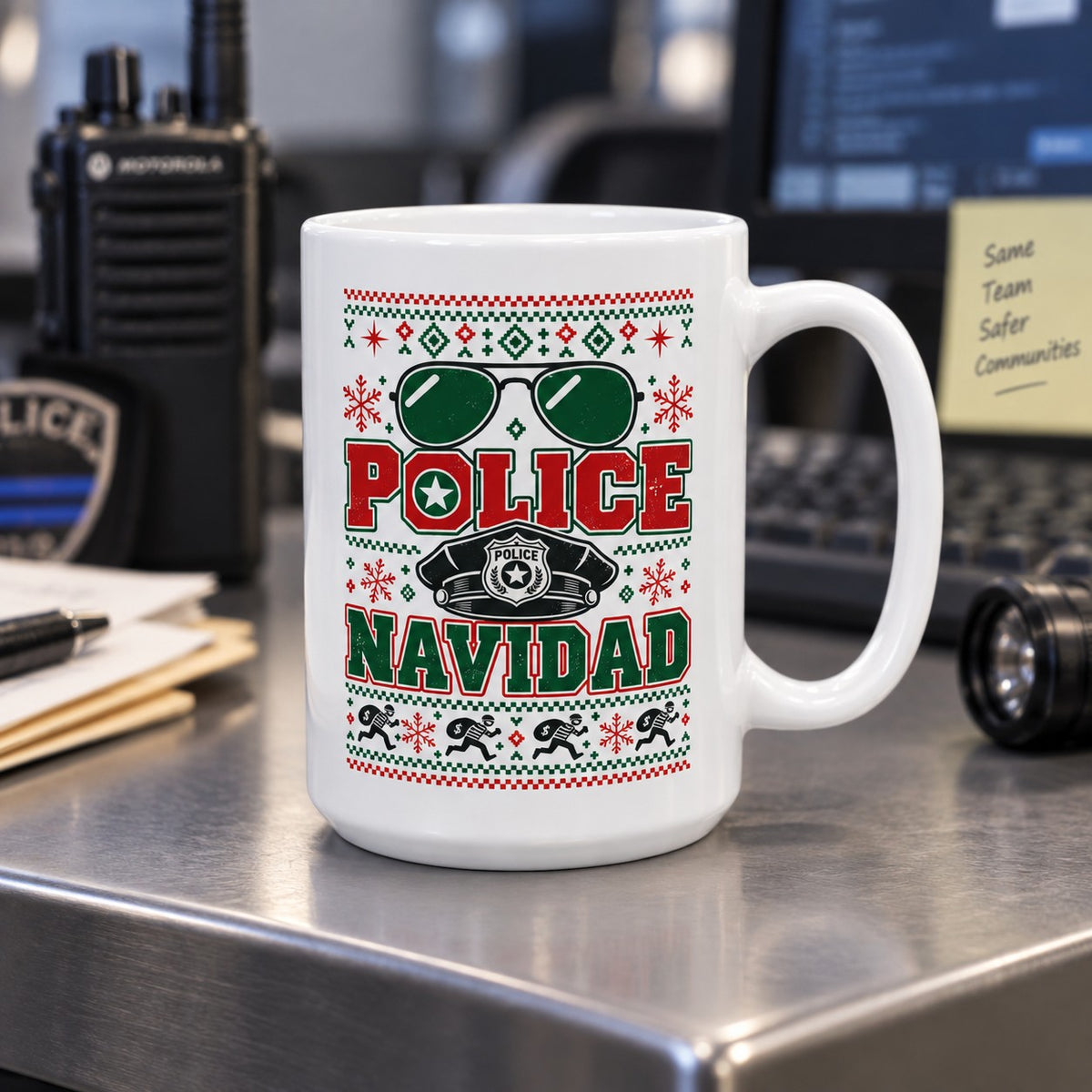 Police Navidad Coffee Mug - 15oz