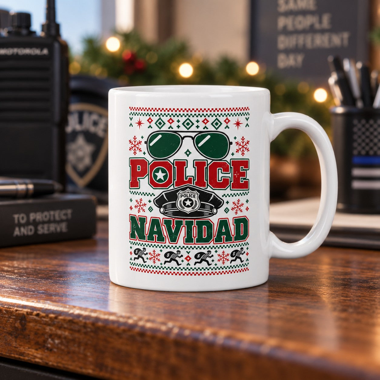 Police Navidad Coffee Mug