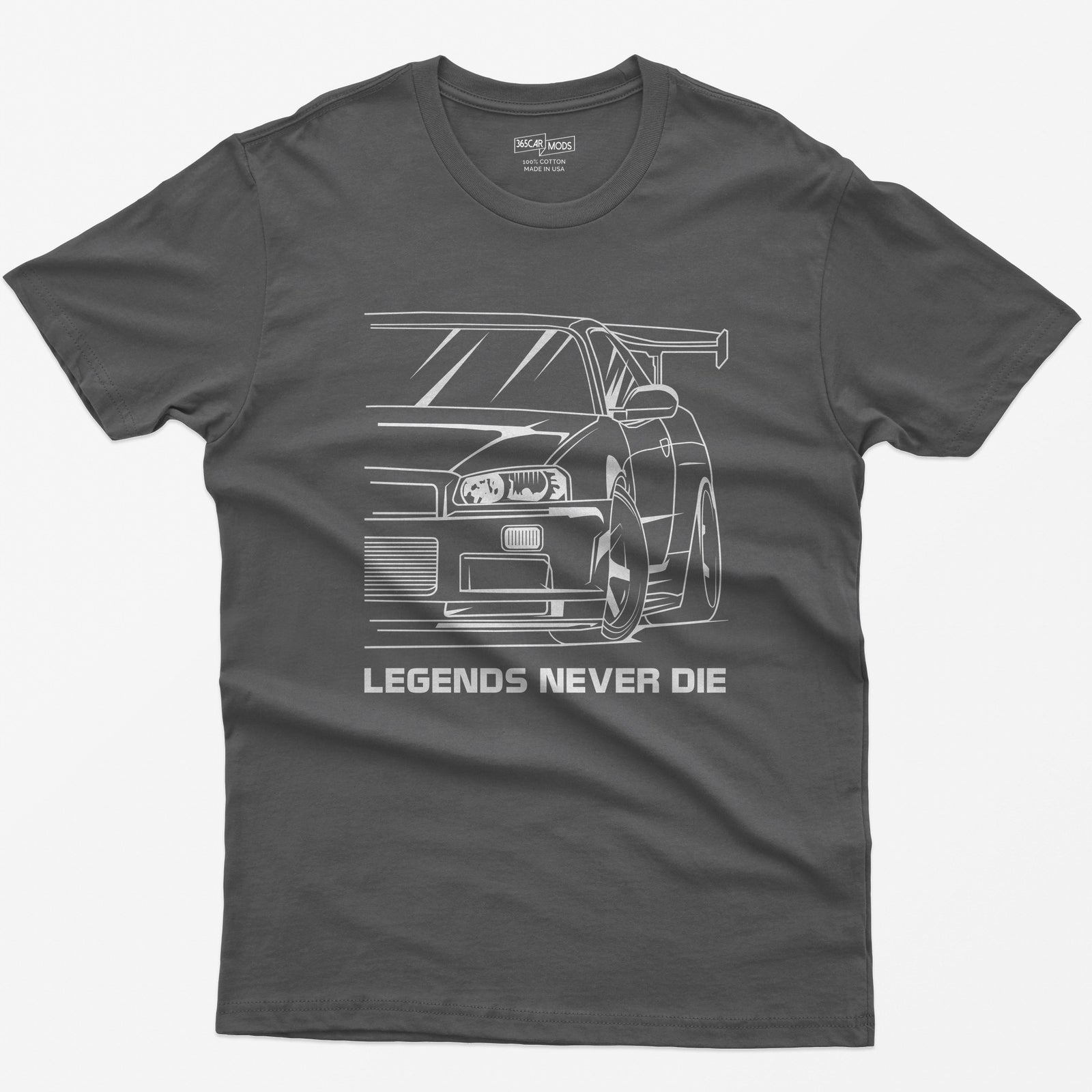 R34 JDM Legend T-Shirt - Asphalt
