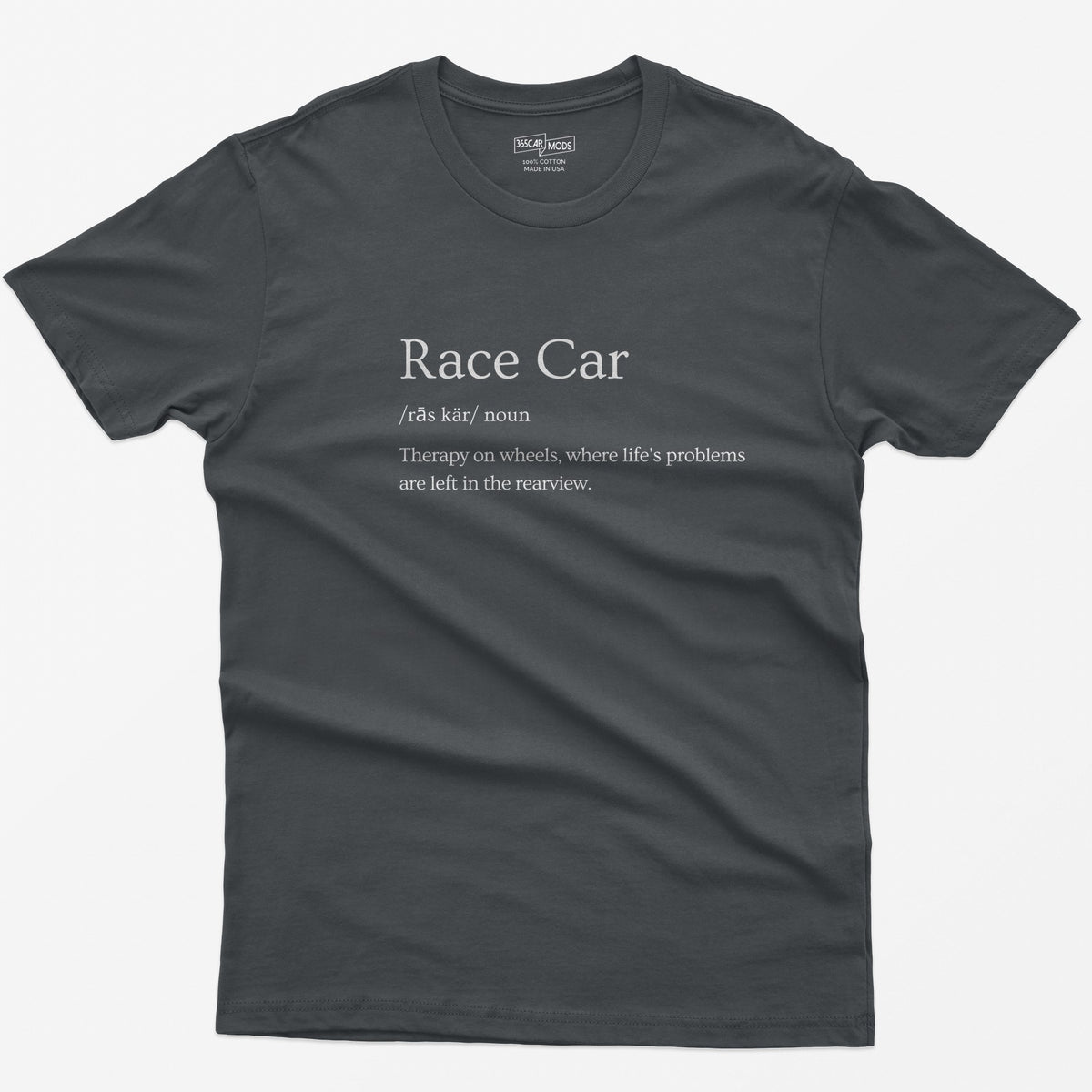 Race Car Definition T-Shirt - Charcoal